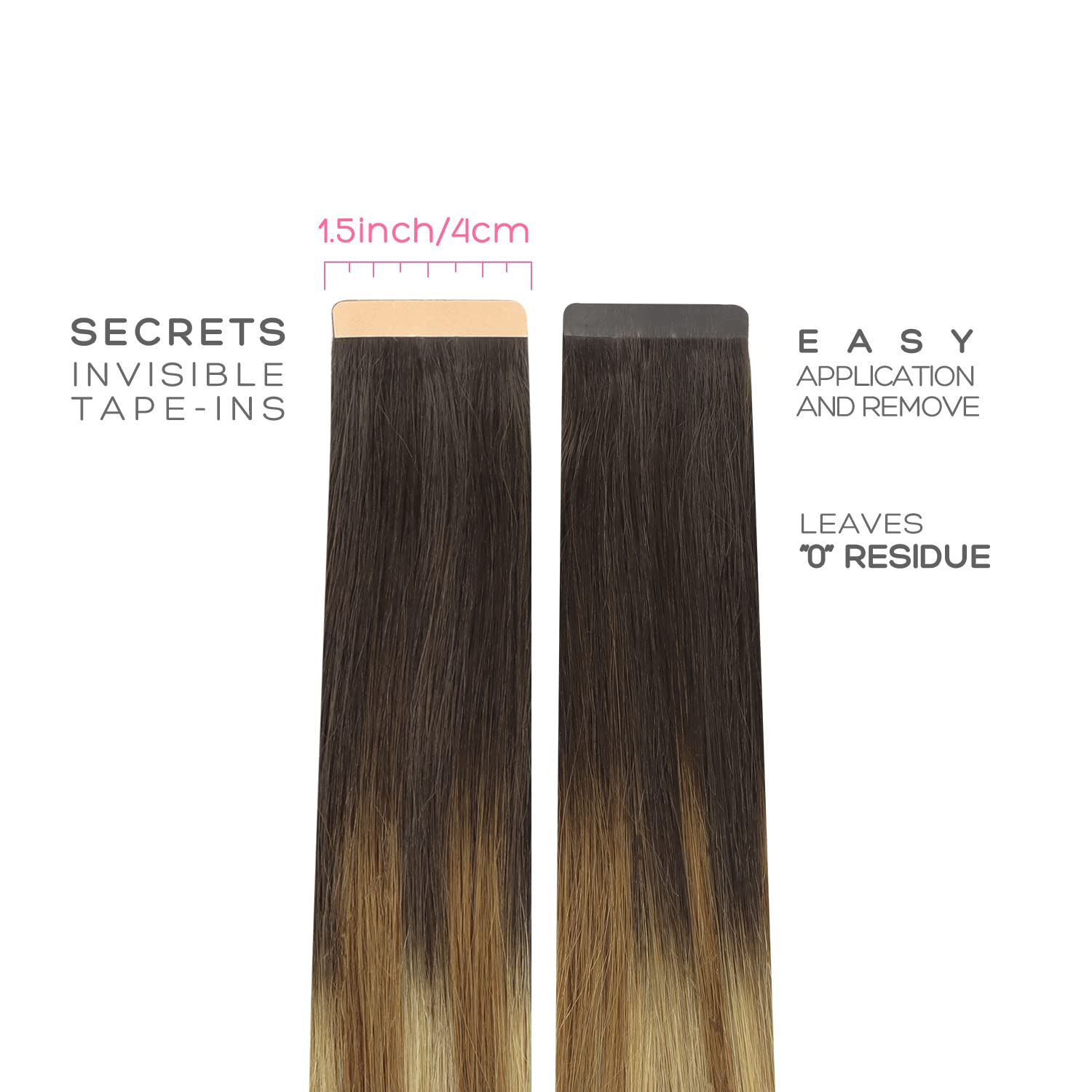 Marat Tape in Hair Extensions 24 Inch - Dark Brown to Dirty Blonde 50g Real Human Hair | Natural Straight Tape Hair Extensions for Daily Wear, Parties & Special Occasions