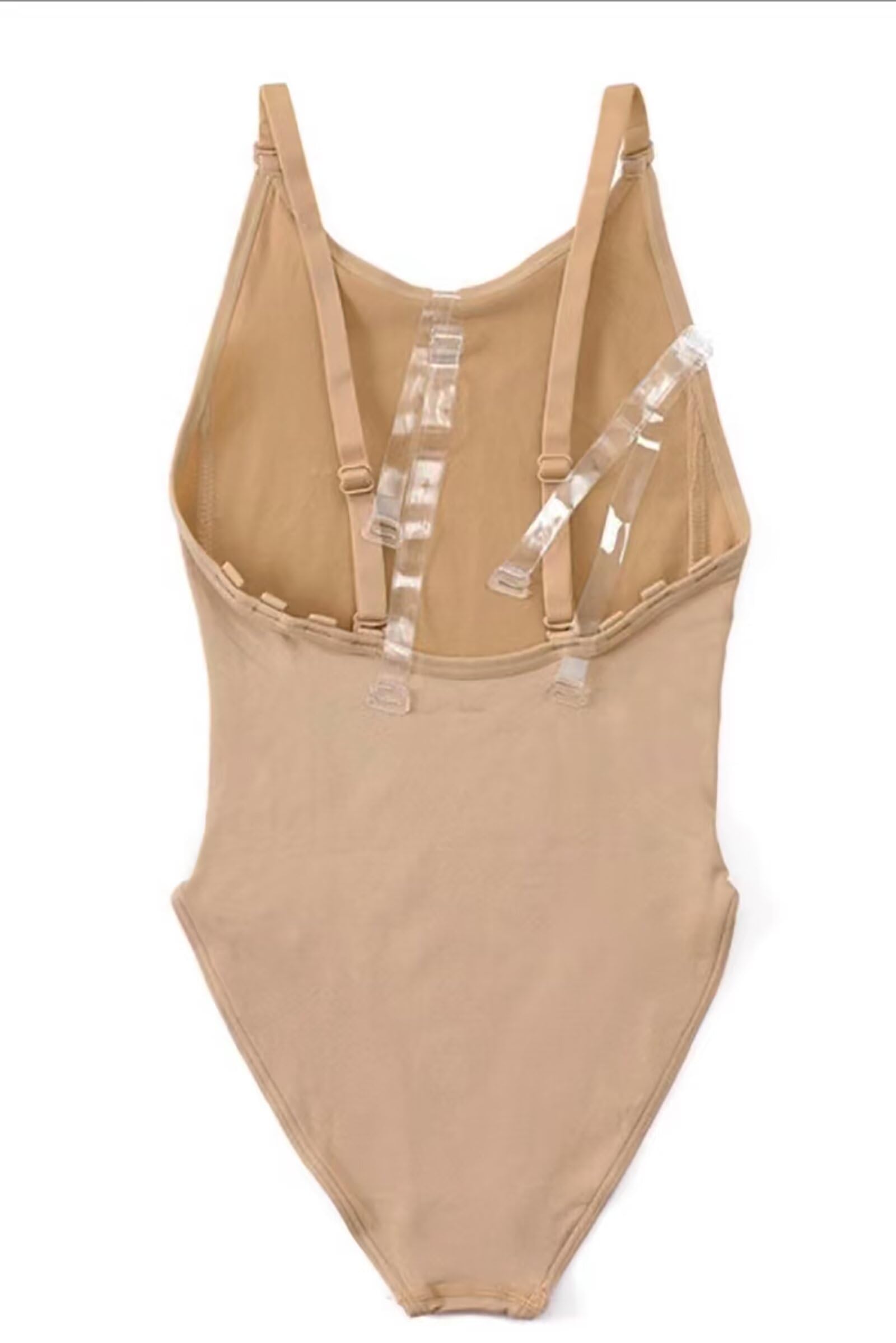 S.lemon Nude Camisole Ballet Leotard with Adjustable Straps - Seamless Dance Undergarment for Ballet, Yoga & Performance