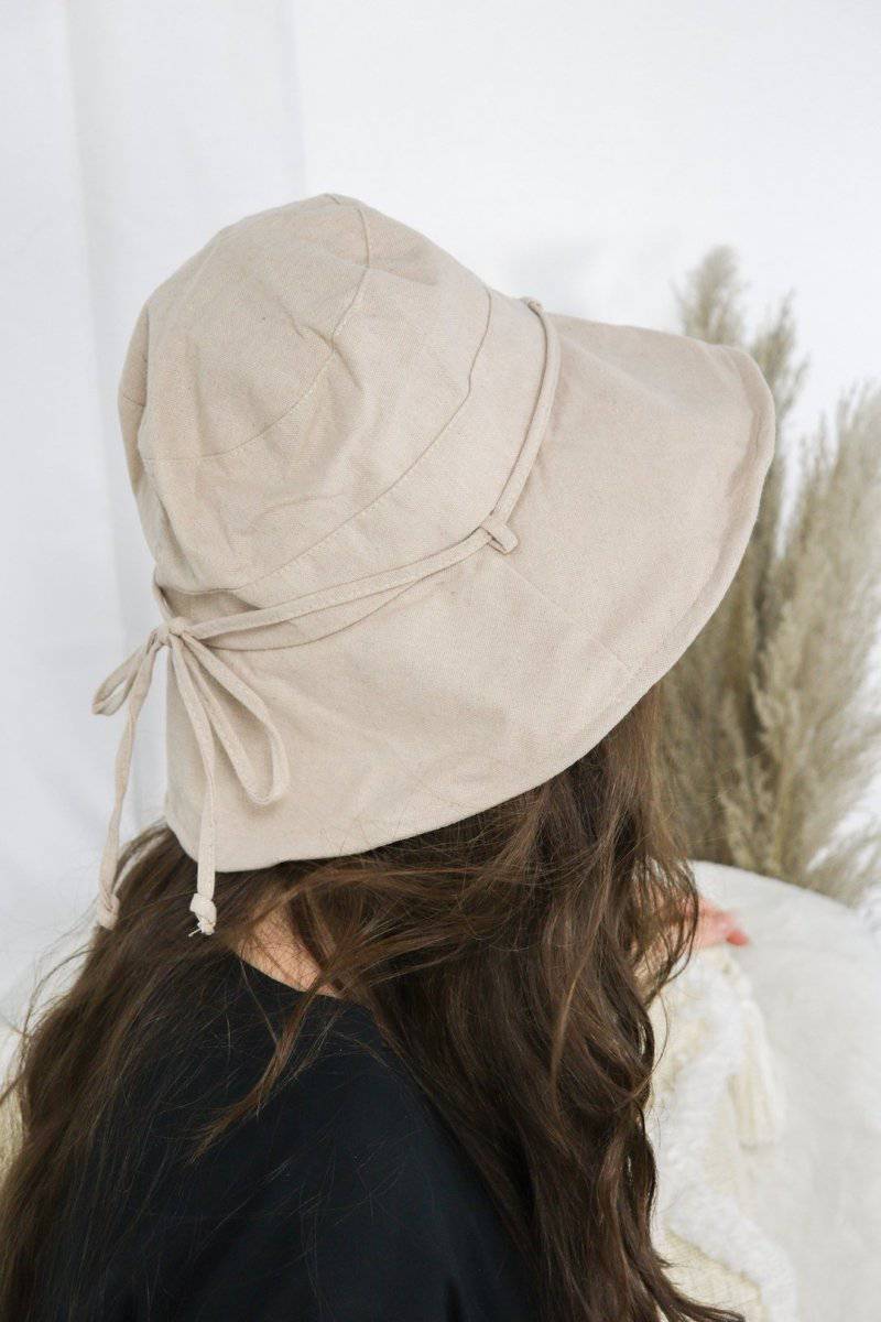 Khaki Ladies Bucket Hat - Sun Protection Summer Wide Brim Hat for Women, Outdoor Beach Travel Hiking Fashion Accessory
