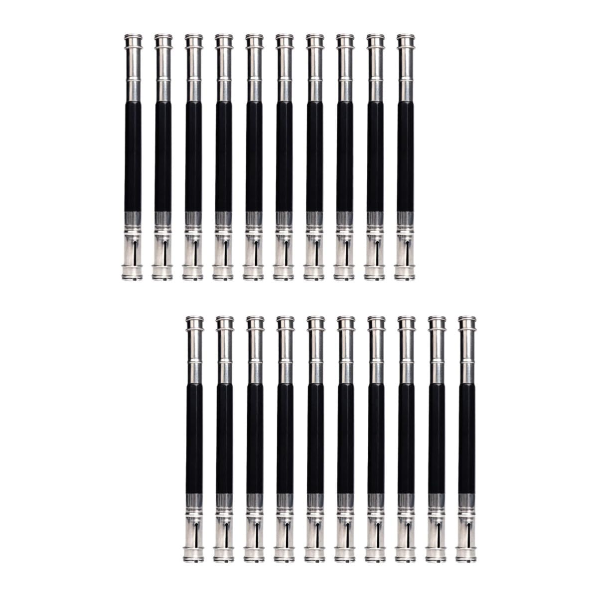 Stainless Steel Pencil Extender 2-Pack - Extend Short Pencils for School & Office Use