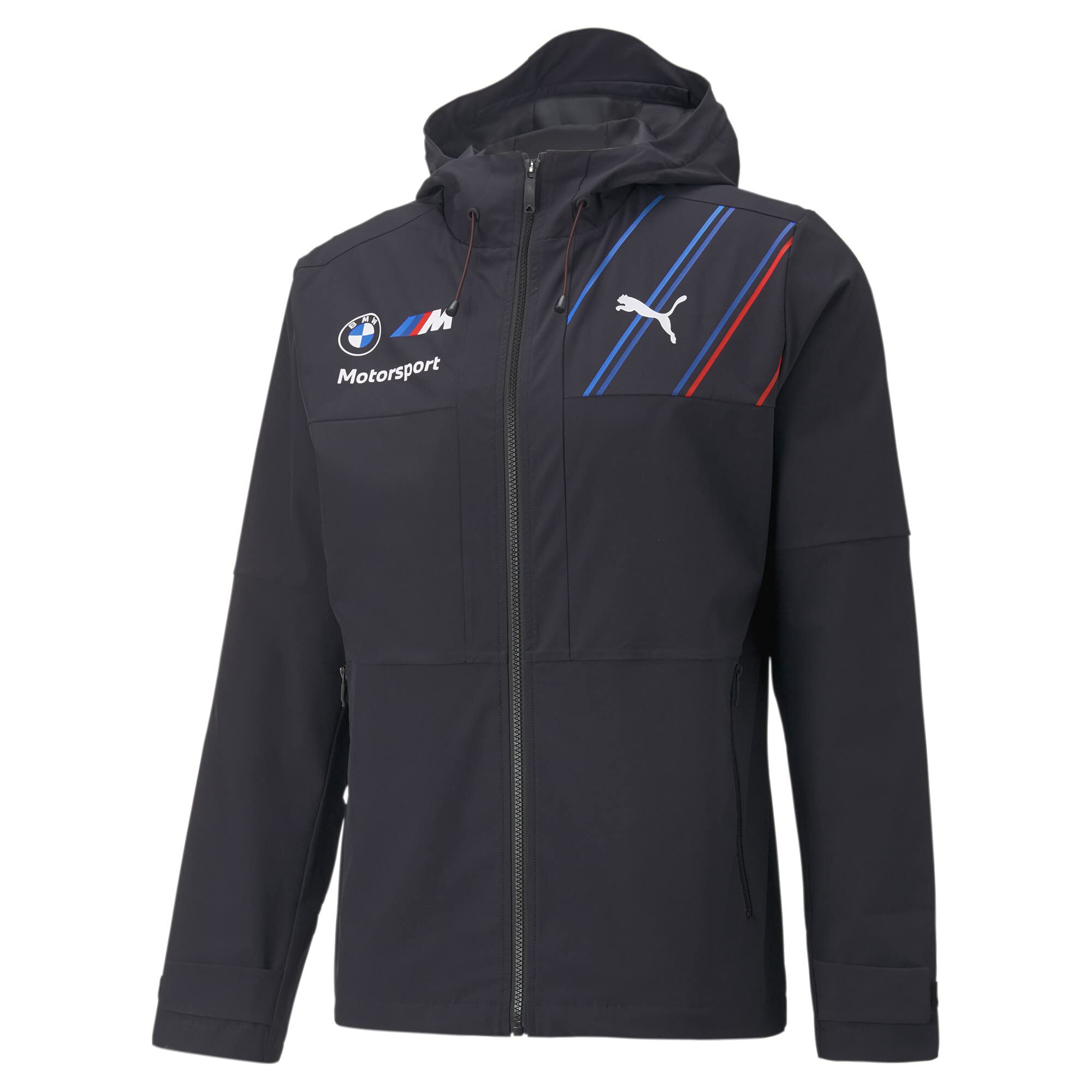 PUMA BMW Motorsports Men's Team Lightweight Waterproof Windbreaker Jacket - Perfect for Motorcycle Riding, Outdoor Sports & Rainy Weather Protection