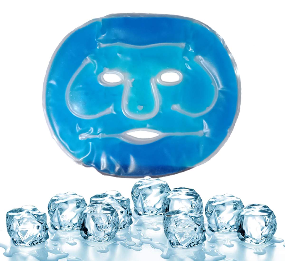 Pooja Enterprises Cooling Gel Face Mask - Anti-Fatigue Strap-On Facial Mask for Skin Refresh & Relaxation | Perfect for Spa, Travel & Post-Workout Recovery
