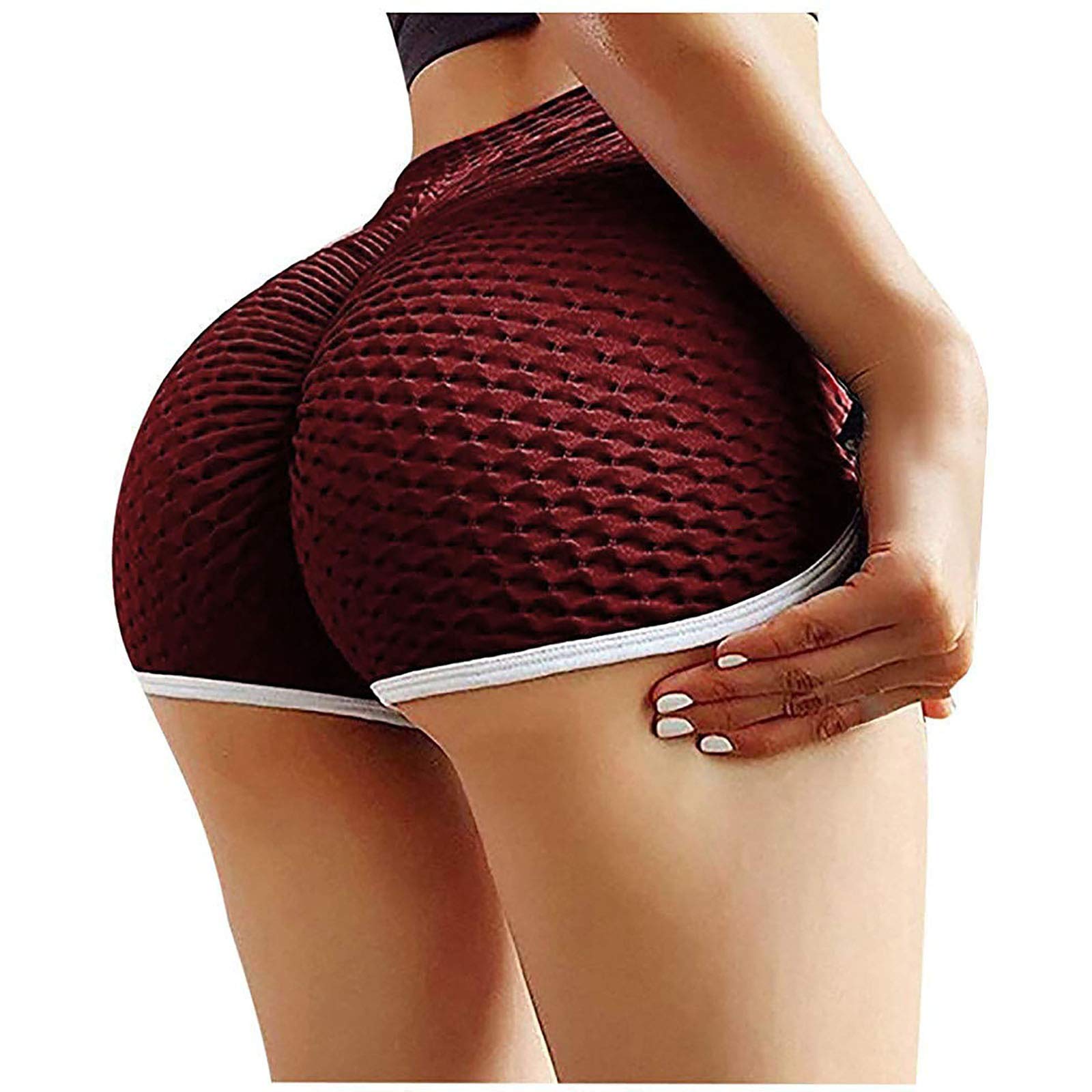 Women's High Waist Yoga Shorts - Butt Lifting Workout Shorts for Gym, Running & Sports | Stretchy Athletic Hot Pants for Yoga, Pilates & Casual Wear