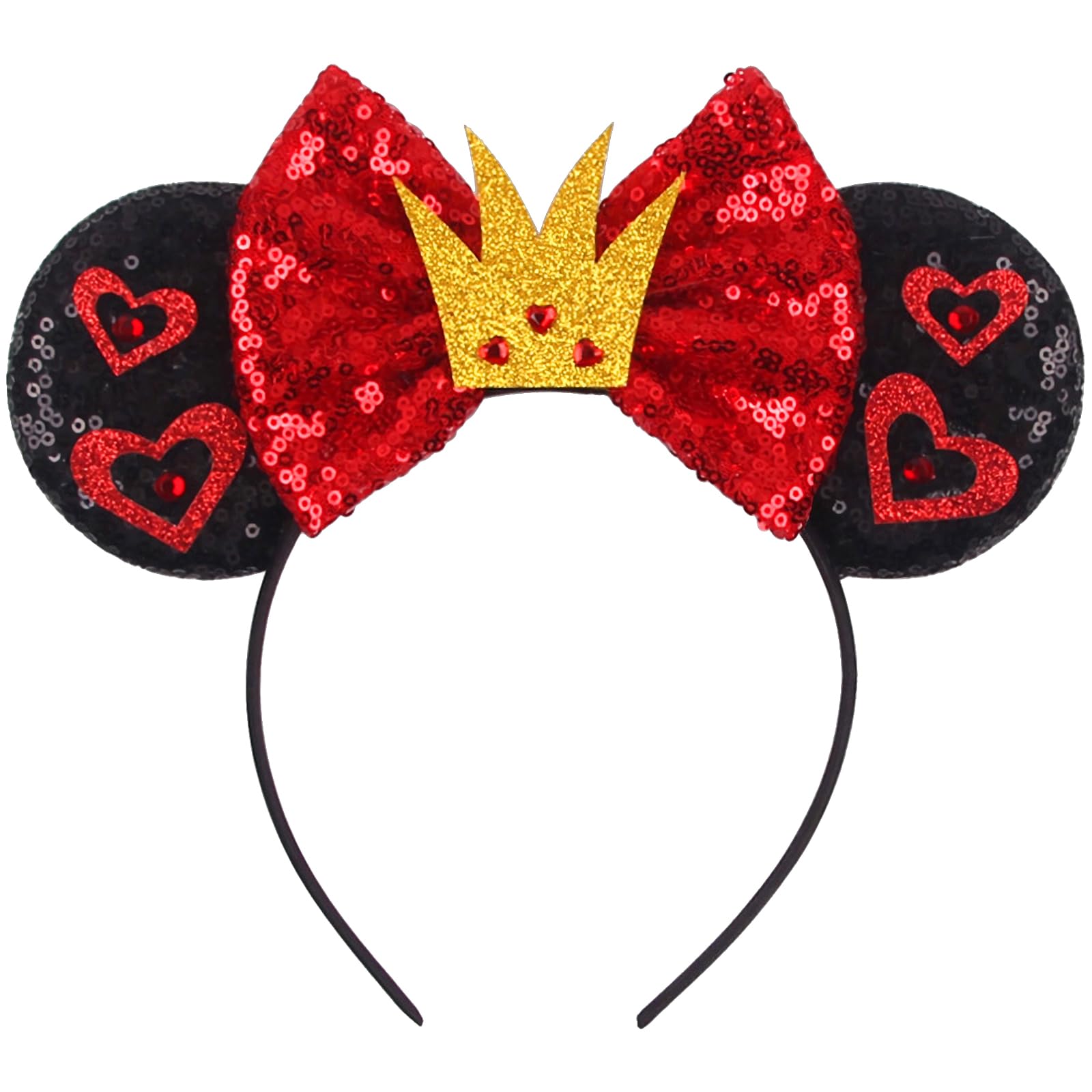 Sparkly Sequin Mouse Ears Headbands for Women, Girls & Boys - Glitter Bow Hair Accessories for Kids & Adults - Perfect for Birthday Parties, Halloween Costumes & Disney Theme Park Visits