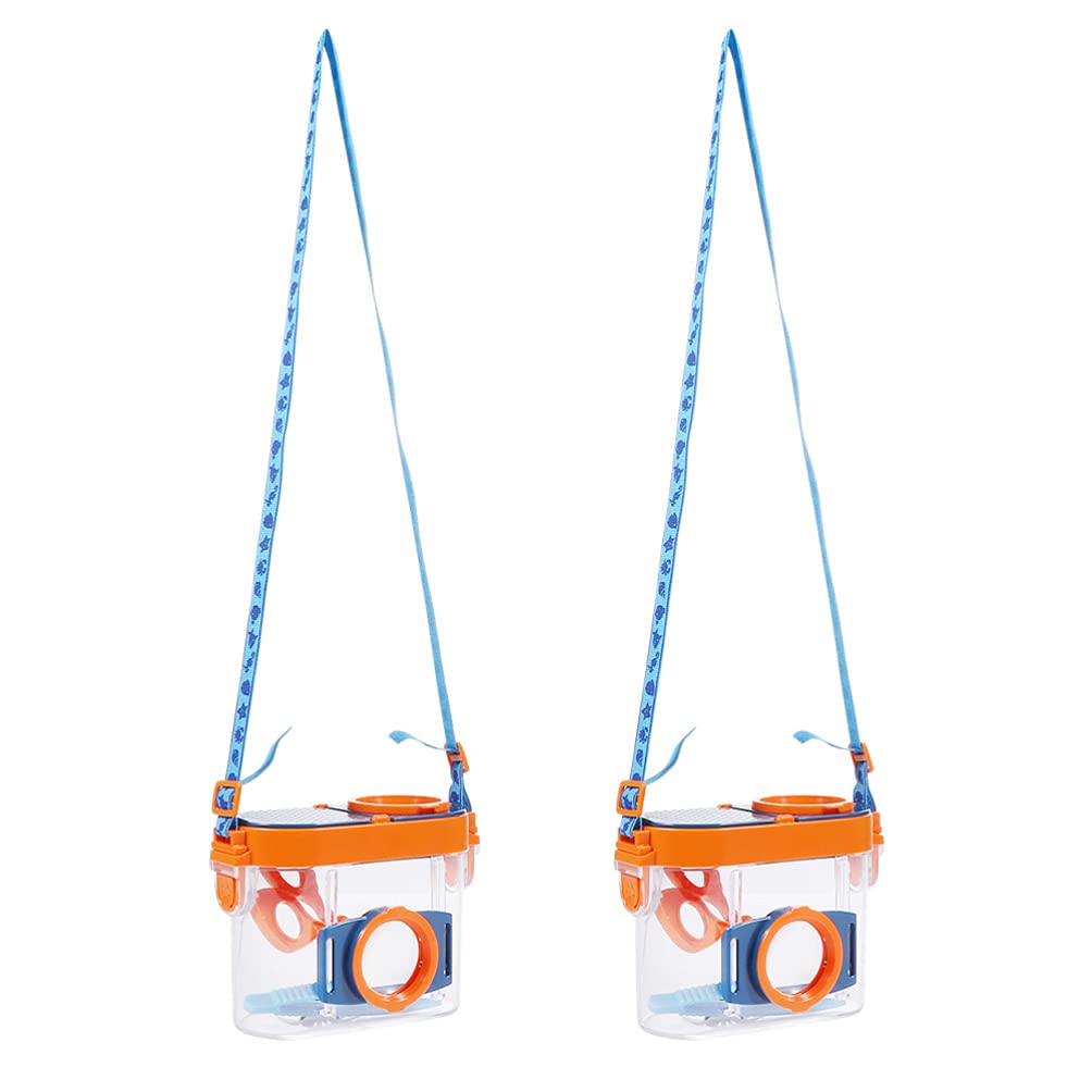 Balacoo 2-Pack Kids Magnifying Glasses with Lanyard & Storage Jar - Outdoor Science Exploration Toys for Children - Perfect for Backyard Adventures, Nature Study, and Insect Observation