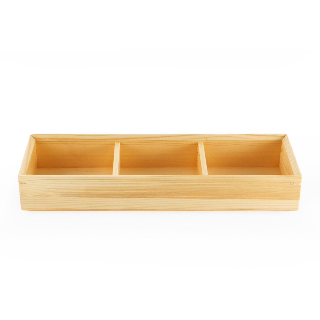Premium Kiwami Wooden 3-Compartment Bento Box Platter - Eco-Friendly Lunch Tray for Office, Picnic & Meal Prep | Japanese Style Serving Dish for Sushi, Salad & Snacks