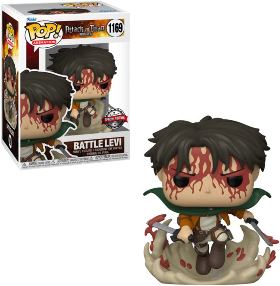 Funko Pop! Vinyl Figure - Levi Ackerman (Battle Ver.) from Attack on Titan - Anime Collectible for Fans & Gift Idea - Perfect for Display, Anime Conventions & Themed Parties
