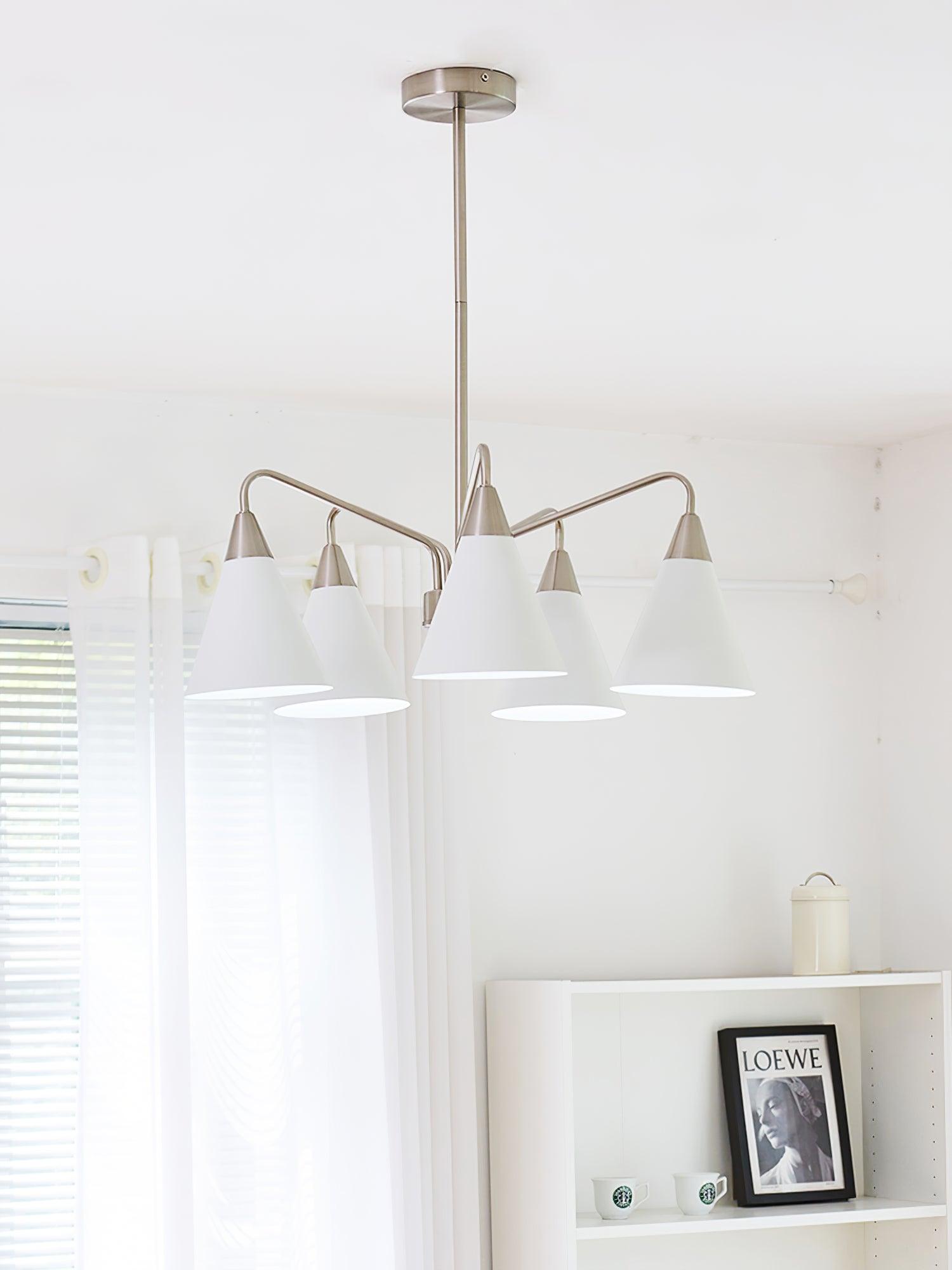 Elegant Fashion Cono Chandelier - Modern Crystal Ceiling Light Fixture for Dining Room, Bedroom, and Living Room Decor