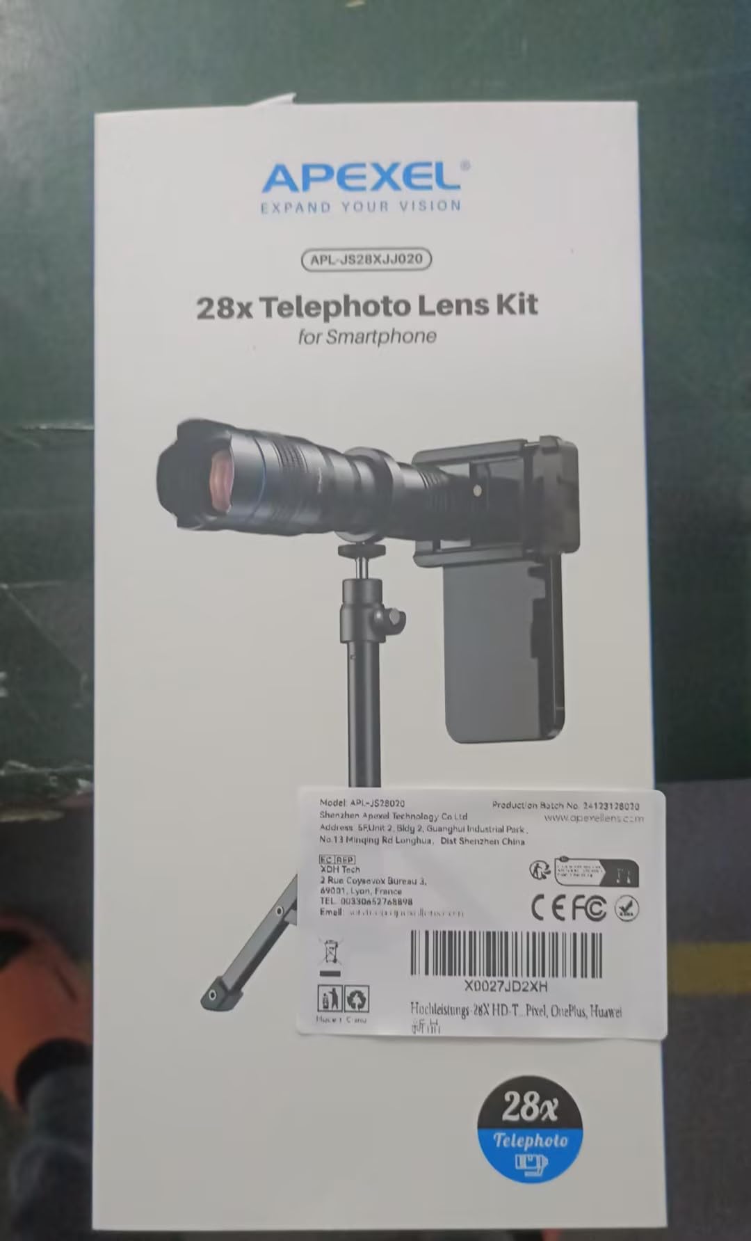 36X Telephoto Lens for iPhone & Android - High Power HD Phone Camera Lens with Tripod & Clip | Compatible with Samsung & Most Smartphones | Perfect for Travel, Wildlife & Long-Distance Photography
