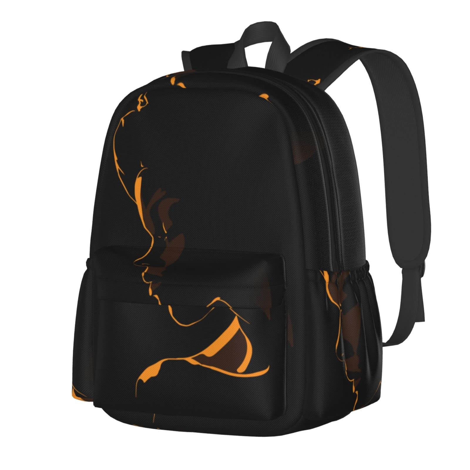 Waterproof School Backpack with African American Woman Silhouette Design - Lightweight Bookbag for College & High School Students, Boys & Girls - Durable Travel Rucksack & Casual Daypack with Laptop Compartment | Perfect for School, Work, Travel & Everyday Use