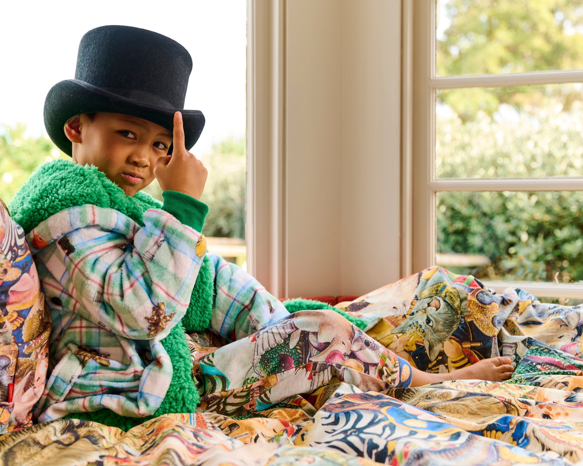 Kip&Co x Eleventh Hour Snookered Tartan Kids Robe - Soft & Cozy Plaid Bathrobe for Boys & Girls - Perfect for Bath Time, Lounging & Winter Warmth