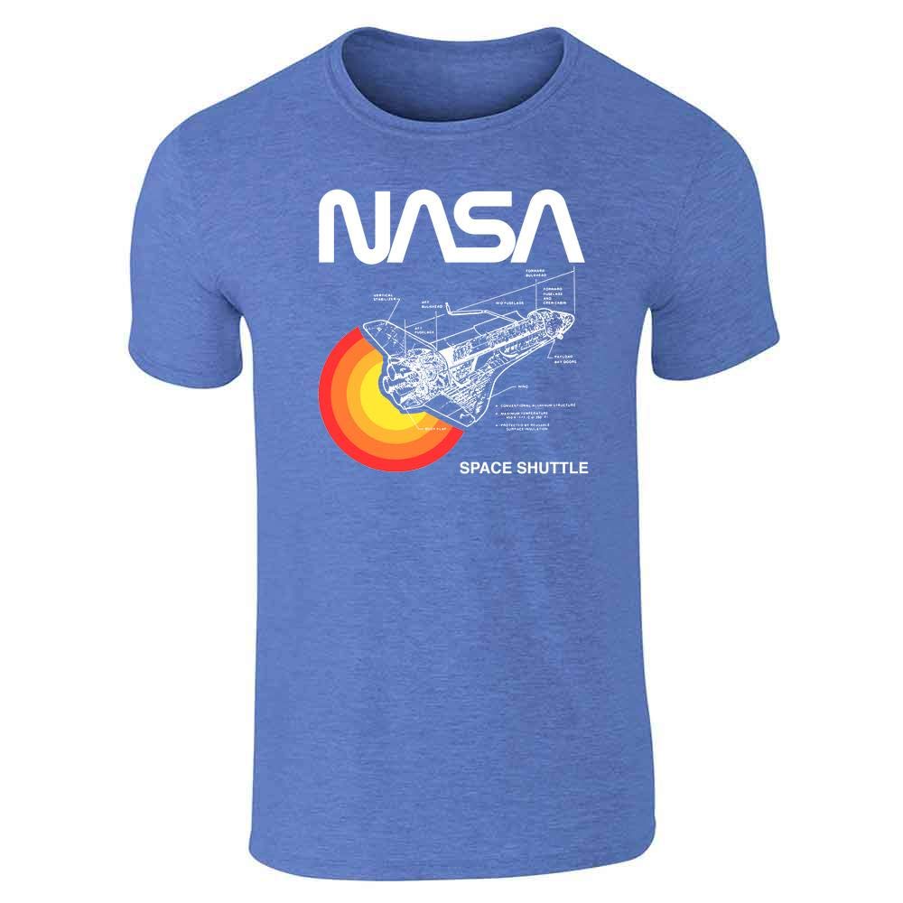 NASA Space Shuttle Graphic Tee for Men & Women - Astronaut Crew Neck T-Shirt with Detailed Spacecraft Diagram - Perfect for Astronomy Lovers, Science Gifts & Casual Wear