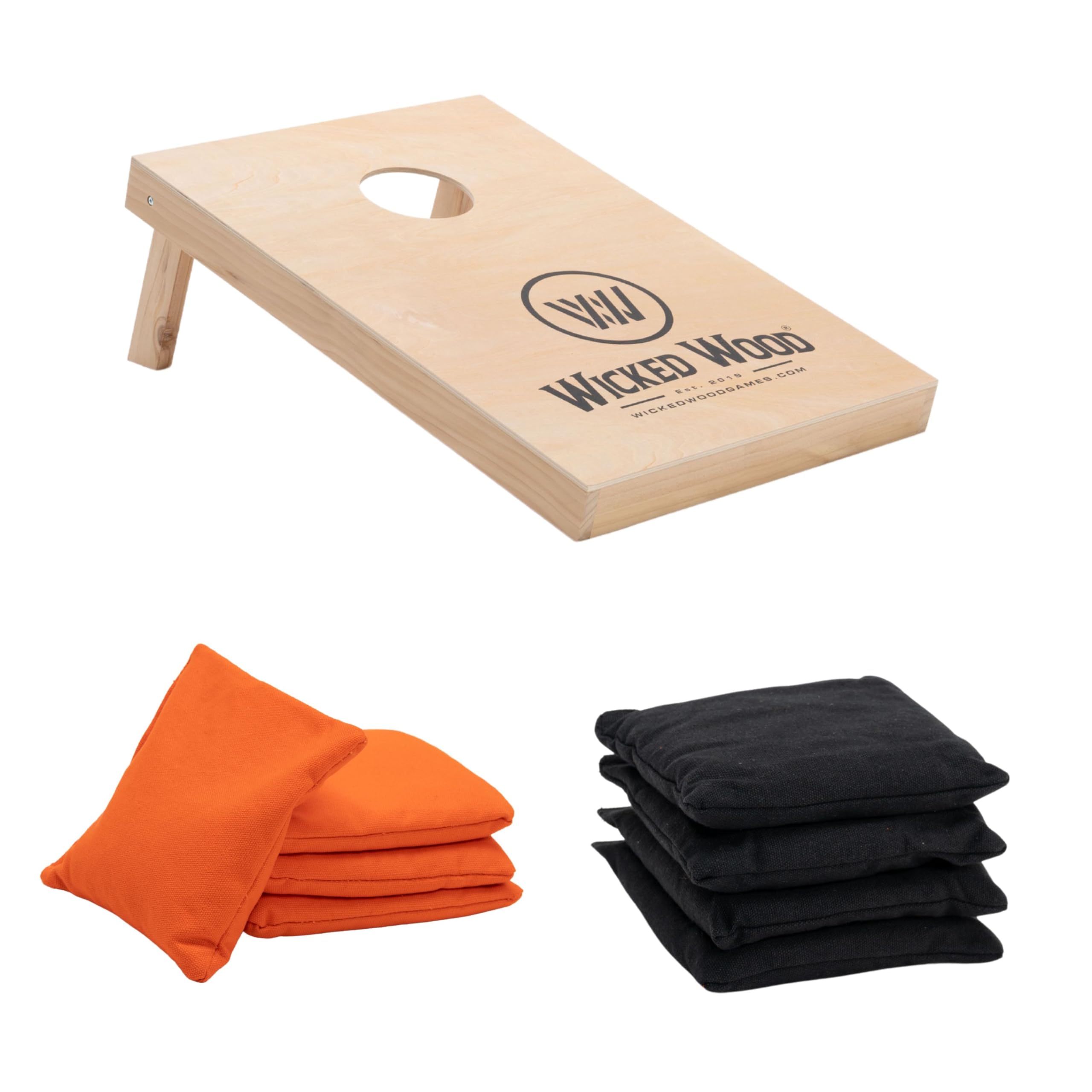 Official ACL Licensed Wicked Wood Cornhole Set - 90x60cm Outdoor Game with 2 Boards, 8 Bean Bags & Protective Cover - Perfect for Backyard Parties, Tailgating, and Outdoor Events