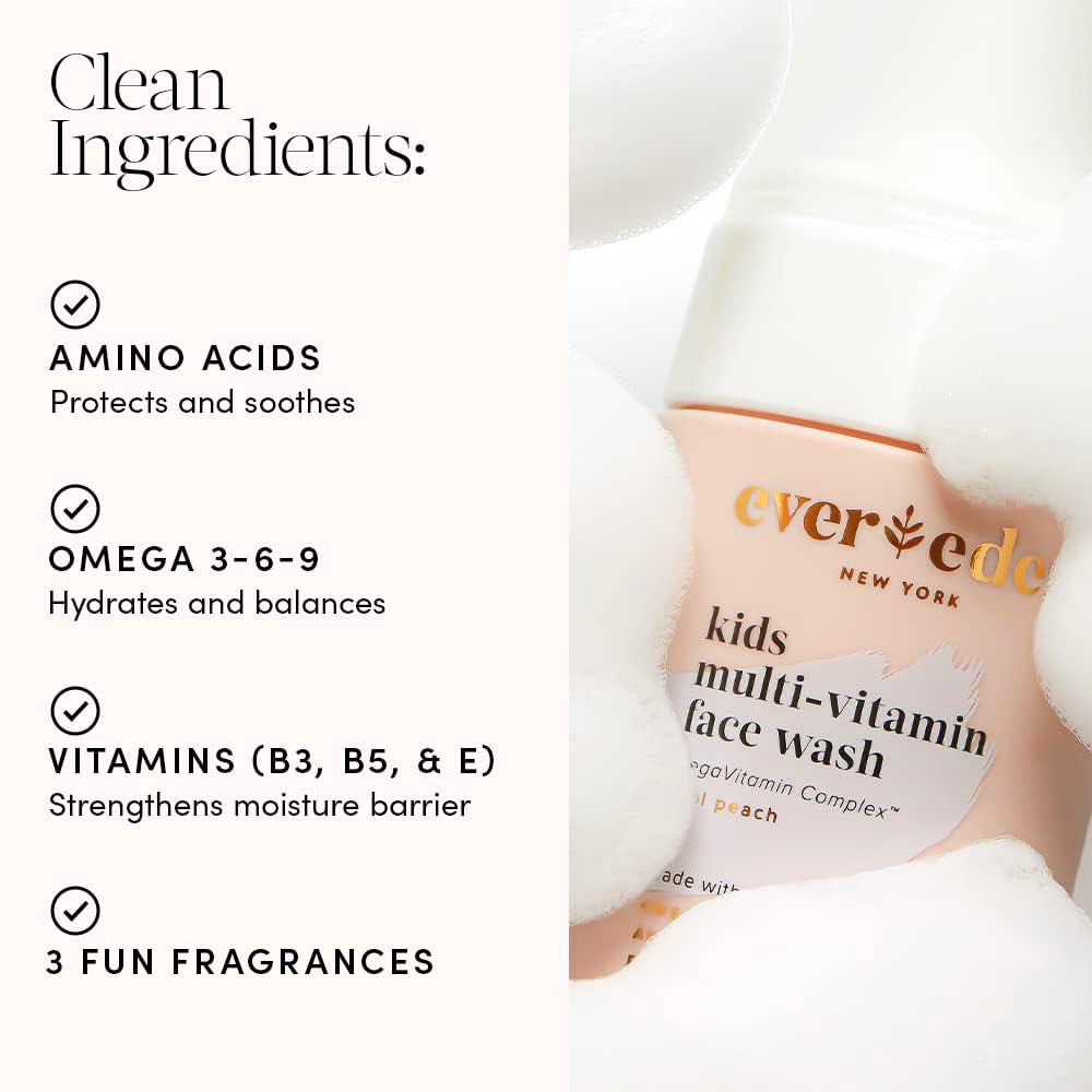 Evereden Kids Cloud Body Wash - Juicy Citrus Scent (6.7 fl oz) | Creamy Nourishing Toddler Body Wash & Gentle Face Wash for Delicate Skin | Perfect for Daily Bath Time & Sensitive Skin Care