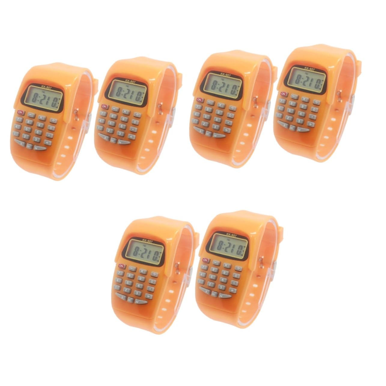 STOBOK 6-Pack Kids Calculator Watches - Digital Wrist Watch with Multi-Function Calculator for Boys & Girls - Perfect for School, Math Practice & Everyday Use
