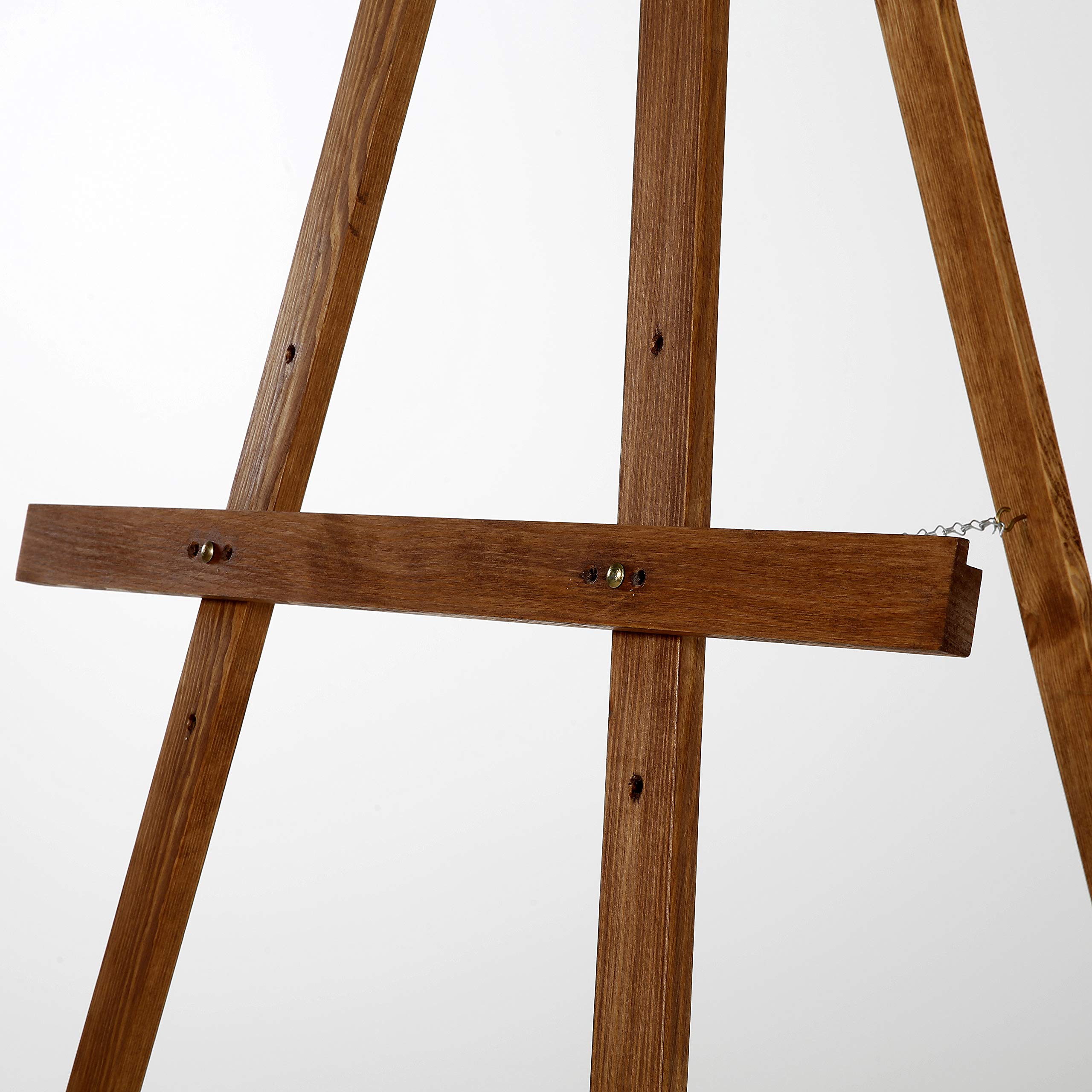 Premium Adjustable Wooden Art Easel Stand - Rustic Dark Wood Tripod Display for Artists, Painting, Drawing & Canvas (23.43x62.80 Inches) - Perfect for Studios, Classrooms, Weddings & Home Decor