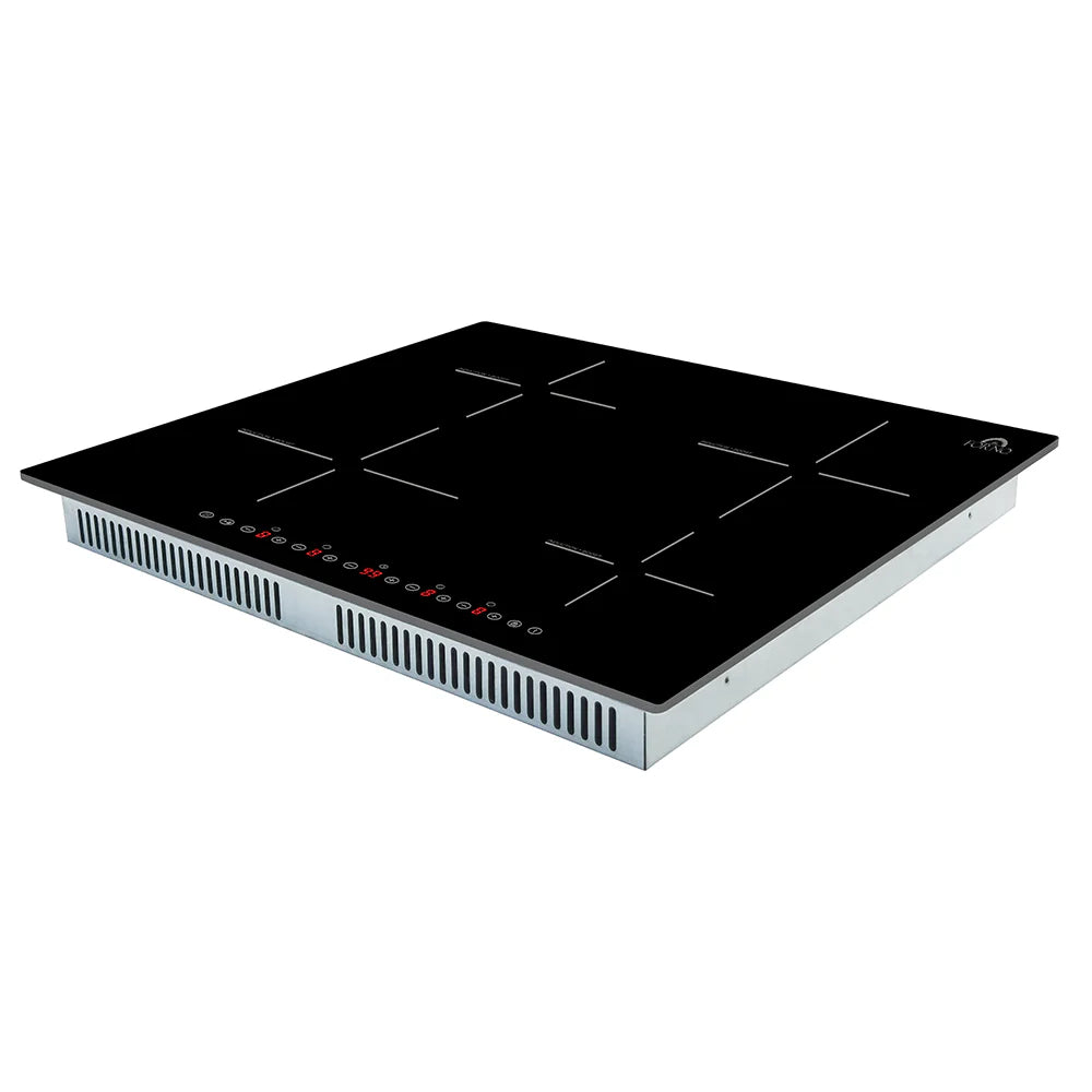 Forno Parco 24 Inch Induction Cooktop with 4 Burners - FCTIN0583 - Energy Efficient Electric Stove for Fast Cooking | Perfect for Home Kitchen, Restaurant & Outdoor Use