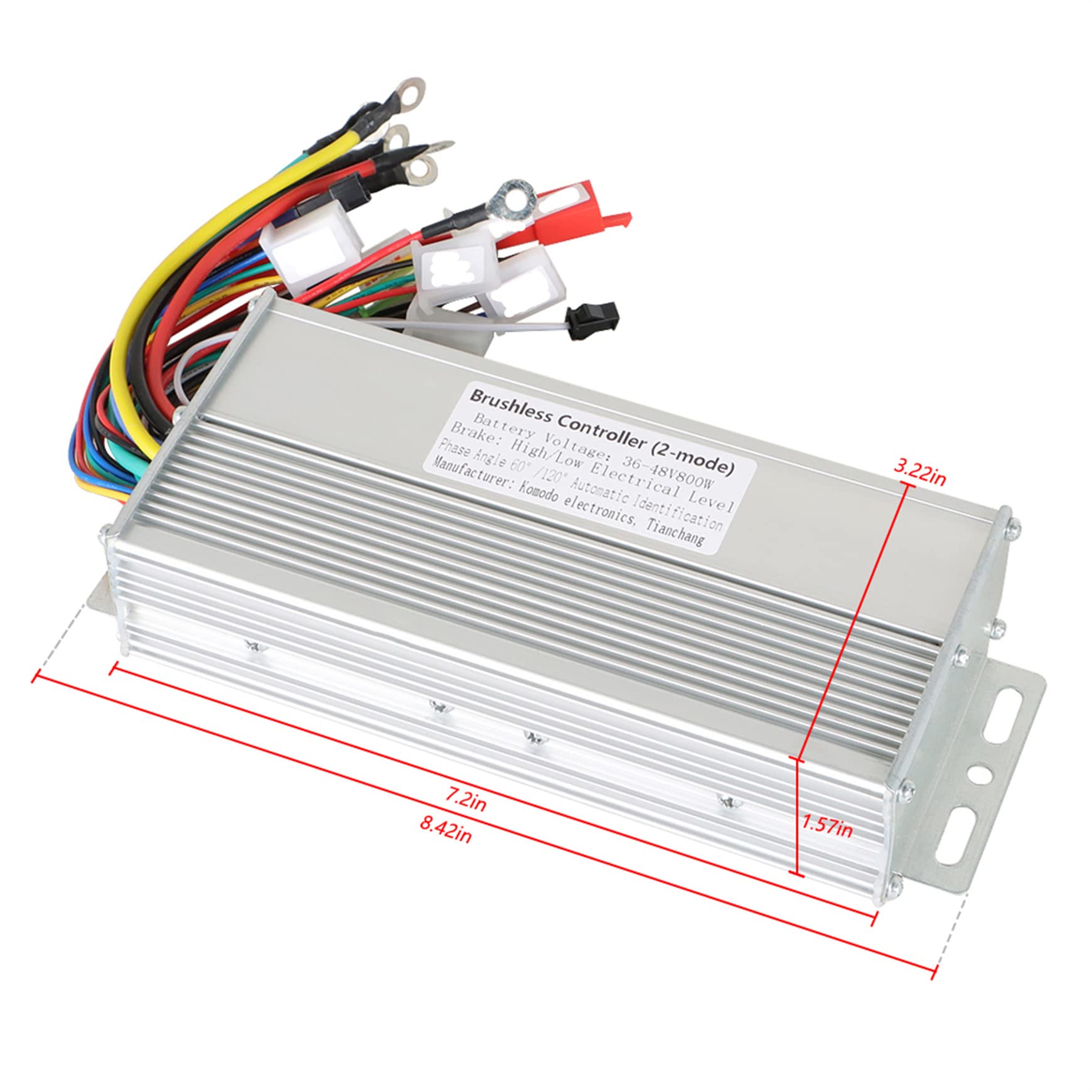 36-48V 800W Brushless Motor Speed Controller - Replacement for E-Bike & Scooter - Perfect for DIY Electric Bike Upgrades & Scooter Motor Repairs