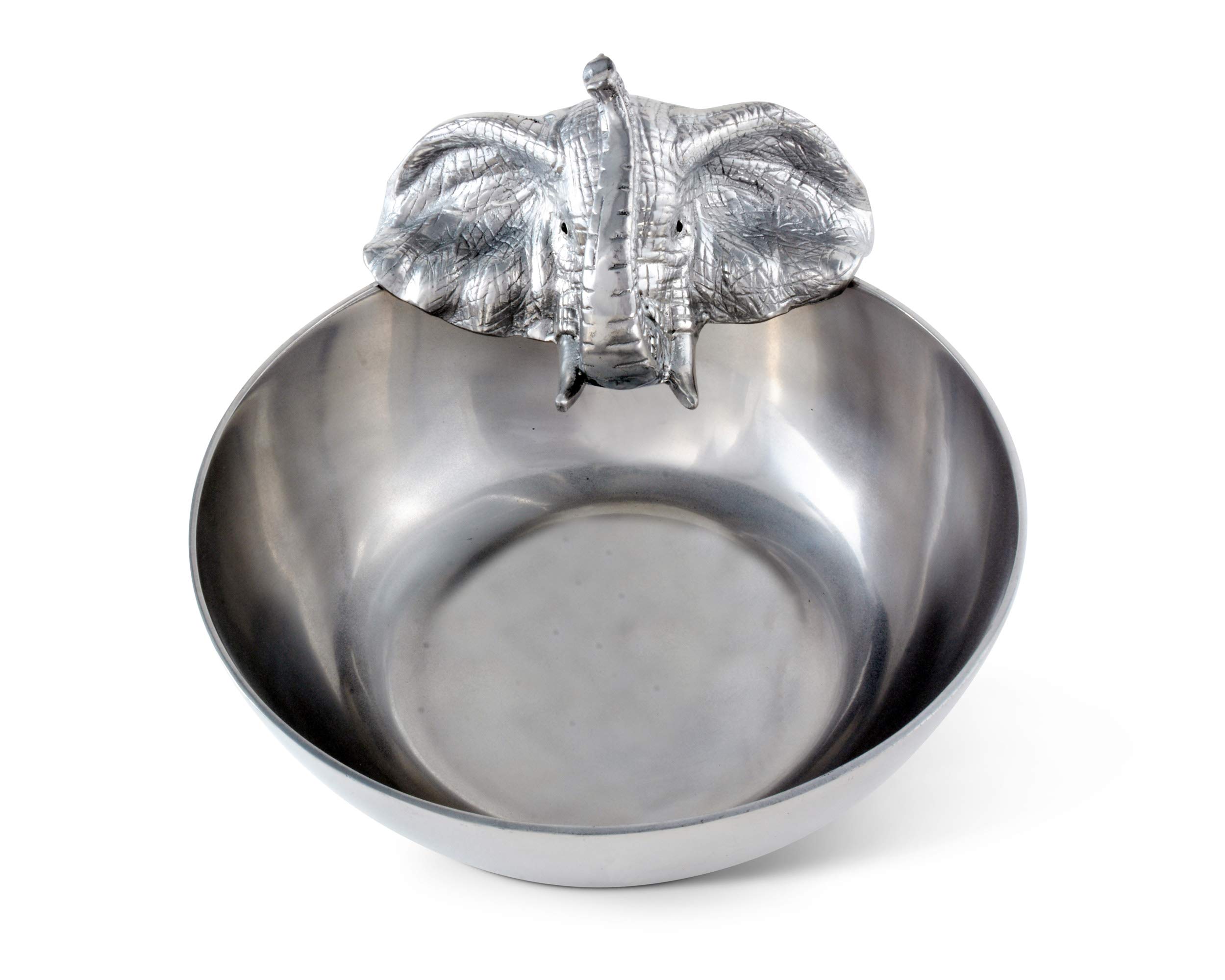 Arthur Court Designs Aluminum Elephant Serving Bowl - 10.5