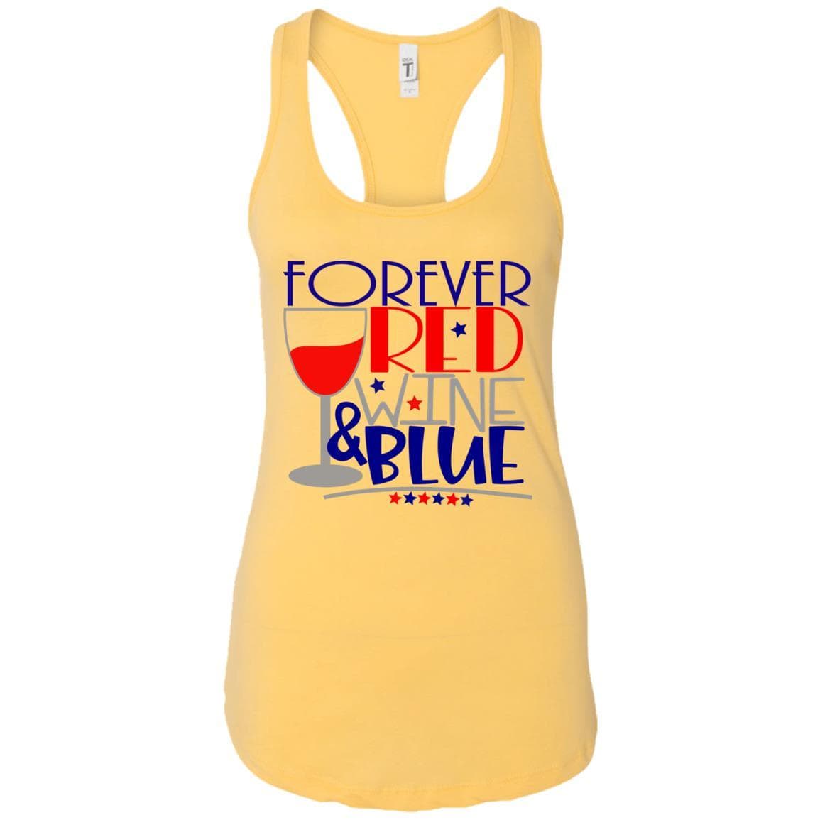 WineyBitches.Co Forever Red Wine & Blue Ladies Racerback Tank Top - Perfect for Summer Outfits, Girls Night Out & Casual Wear