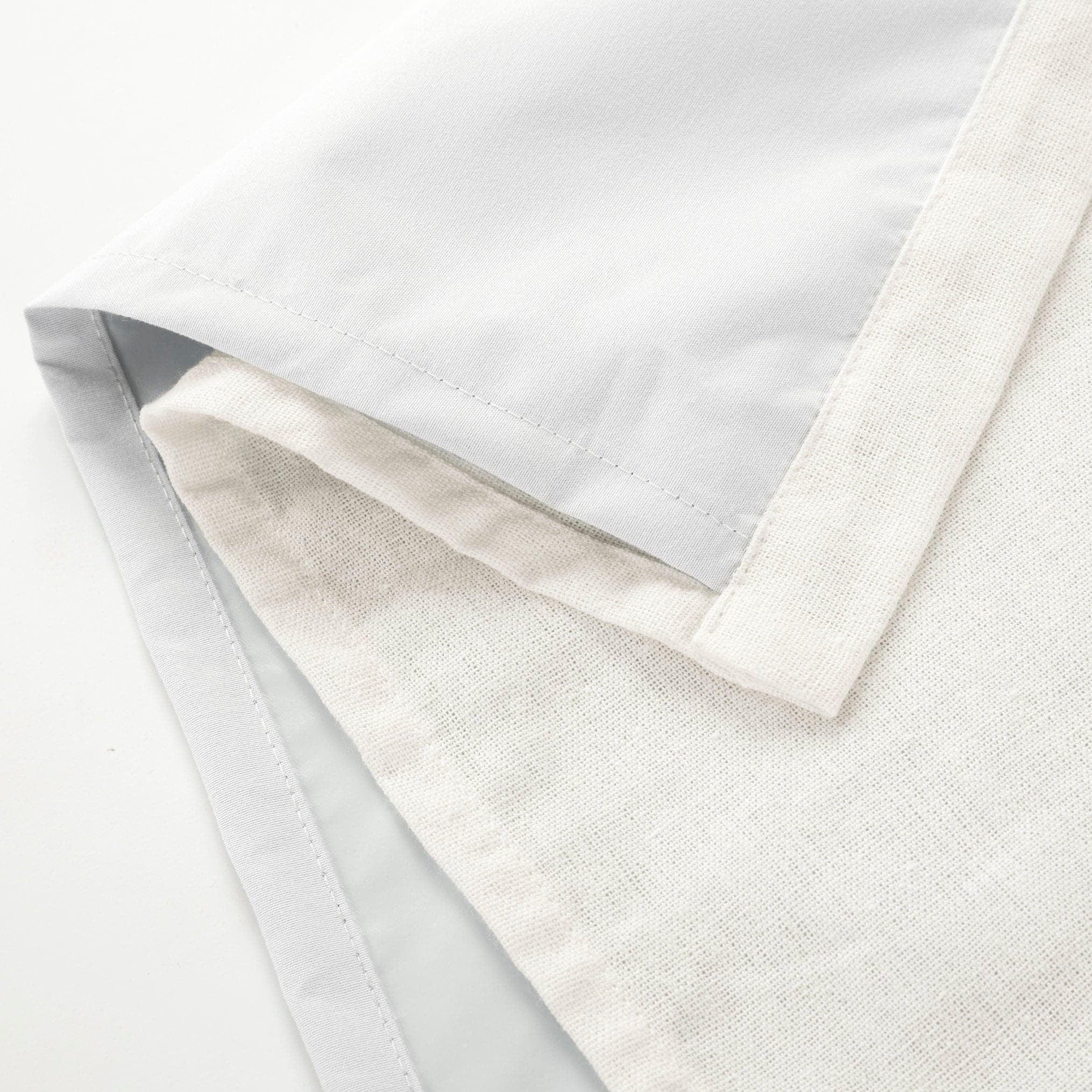 Blackout Linen Curtain Panels with Button Lining - 100% Light Blocking Window Drapes for Bedroom & Living Room Privacy & Sleep