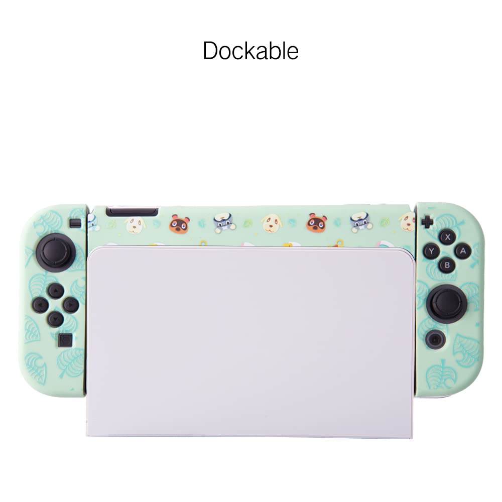 PERFECTSIGHT Protective Case for Nintendo Switch - Soft TPU Anti-Slip Grip Cover with Hard Shell Dockable Design | Shockproof & Anti-Scratch Slim Case | Perfect for Gaming, Travel, and Home Entertainment