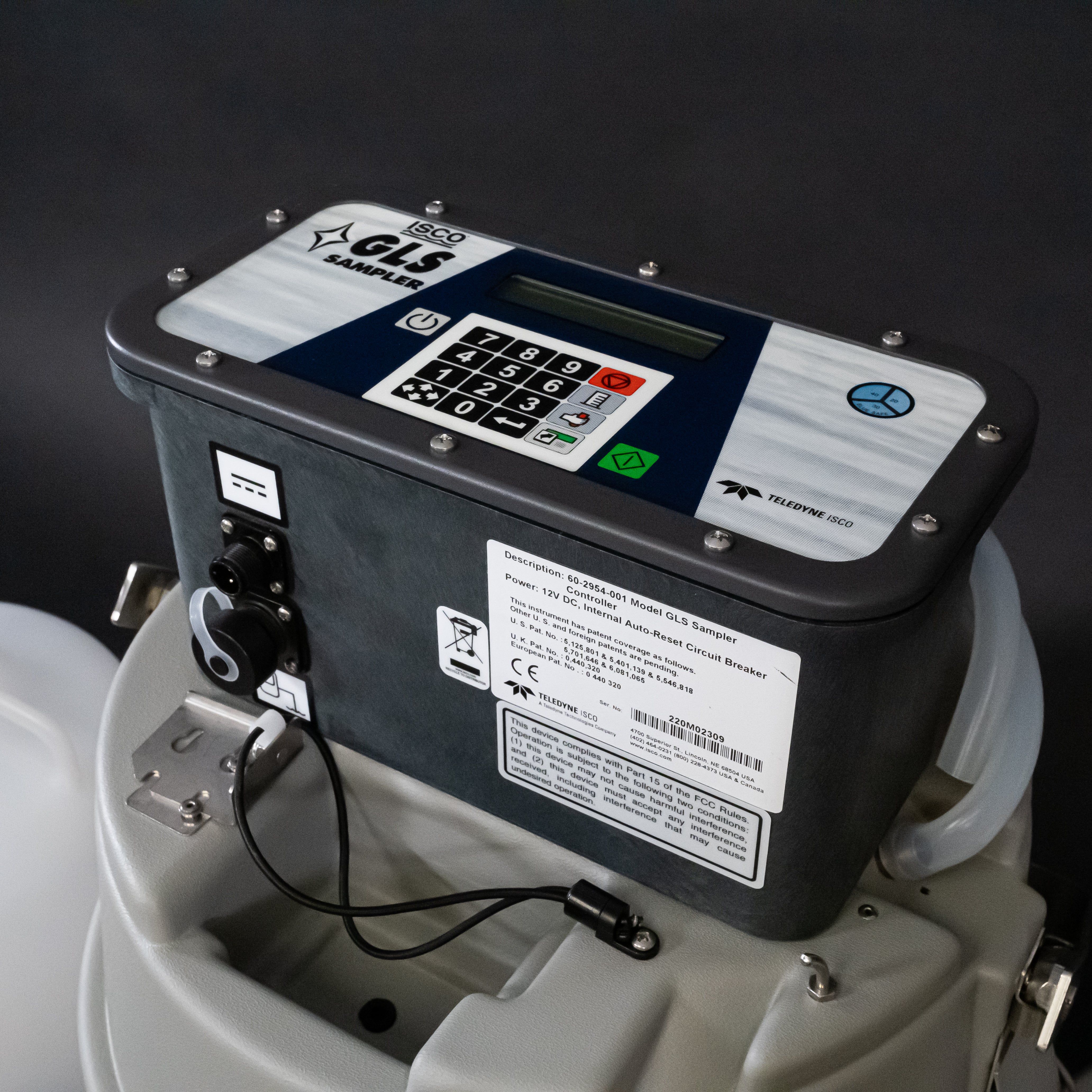 GLS Portable Composite Sampler with 2.5 Gallon Polypropylene Bottle - Ideal for Environmental Testing, Water Sampling & Field Research