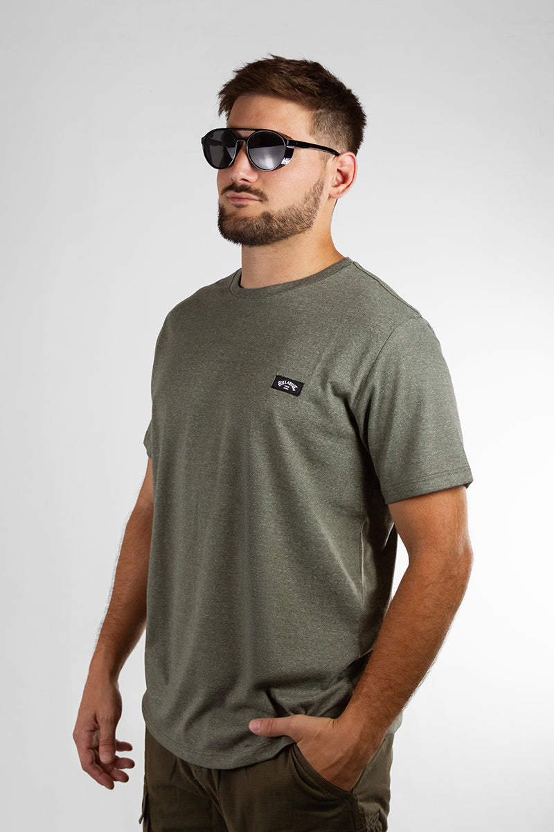 Billabong Men's Journey Color Tee - Green Cotton T-Shirt (Medium) - Casual Wear for Outdoor Adventures & Street Style