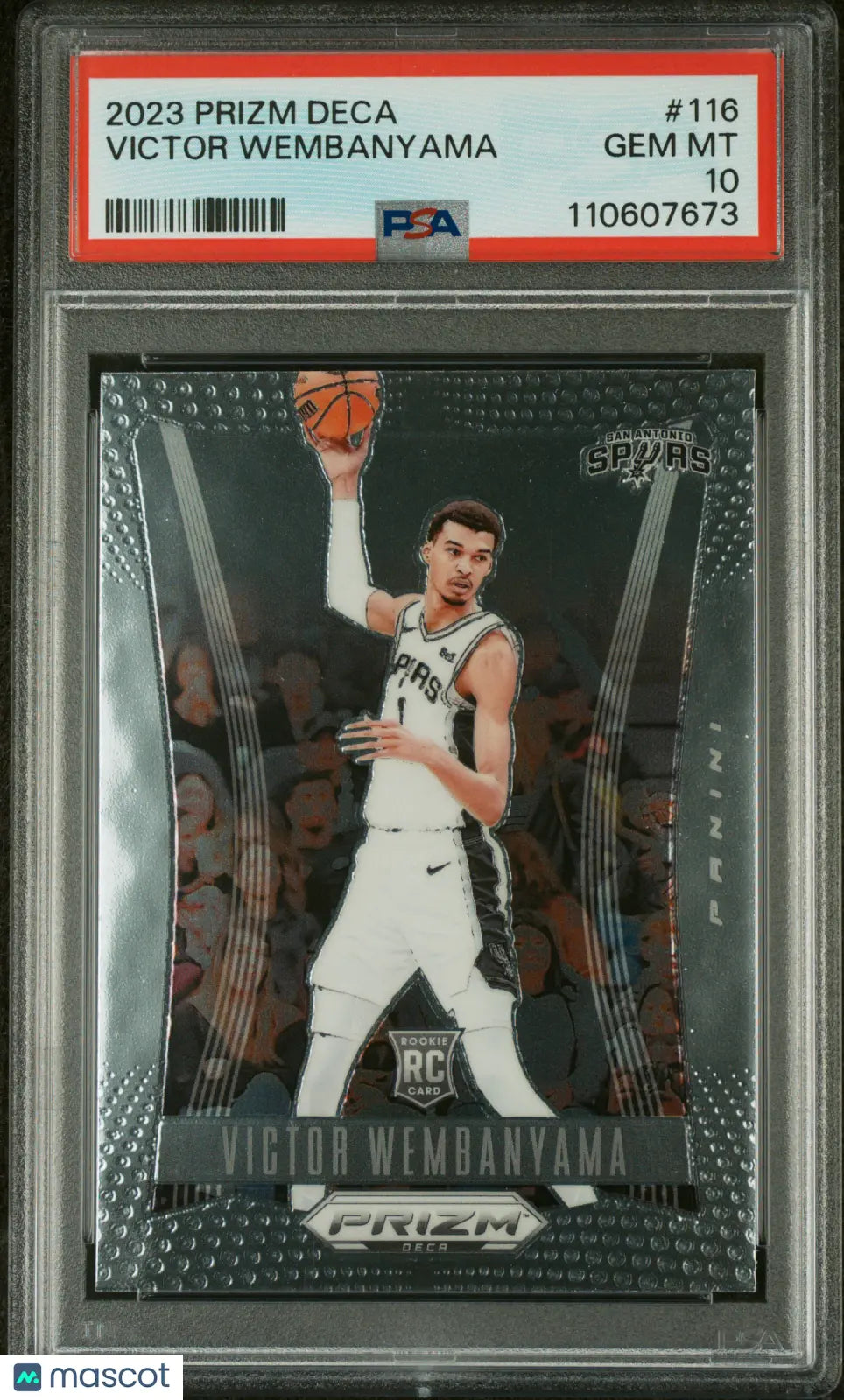 2023 Panini Prizm Deca Basketball Victor Wembanyama Rookie Card PSA 10 Gem Mint - Collectible Sports Memorabilia for NBA Fans & Card Investors