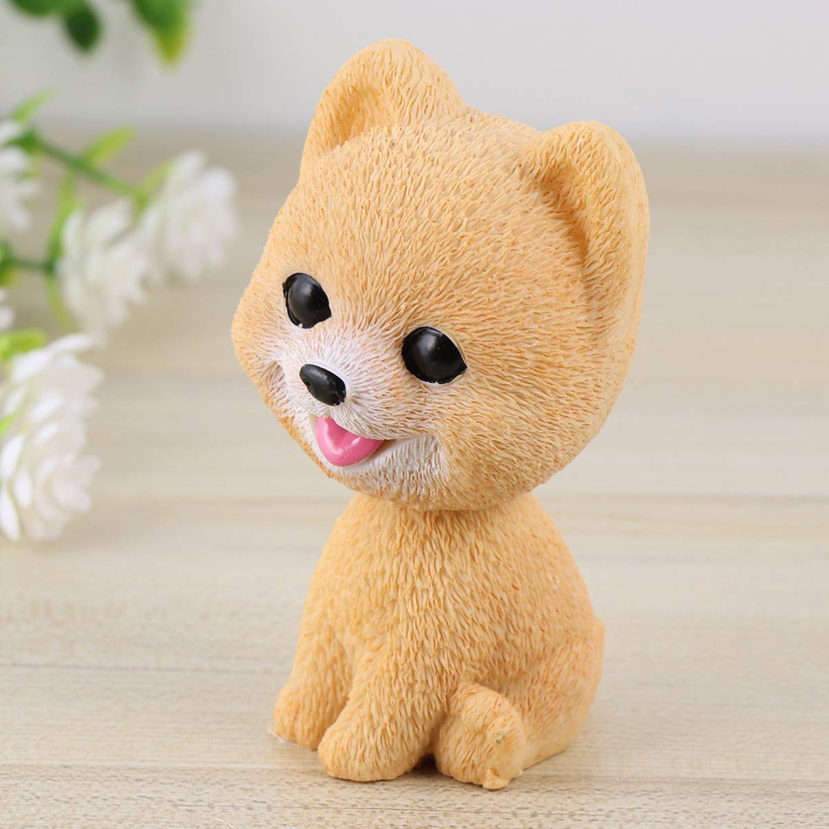 1pc Cute Resin Car Shaking Dog Bobblehead - Fun Office & Car Decor, Home & Hotel Accessory, Cake Topper - Perfect for Gifts, Dorm Room & Bar Decor