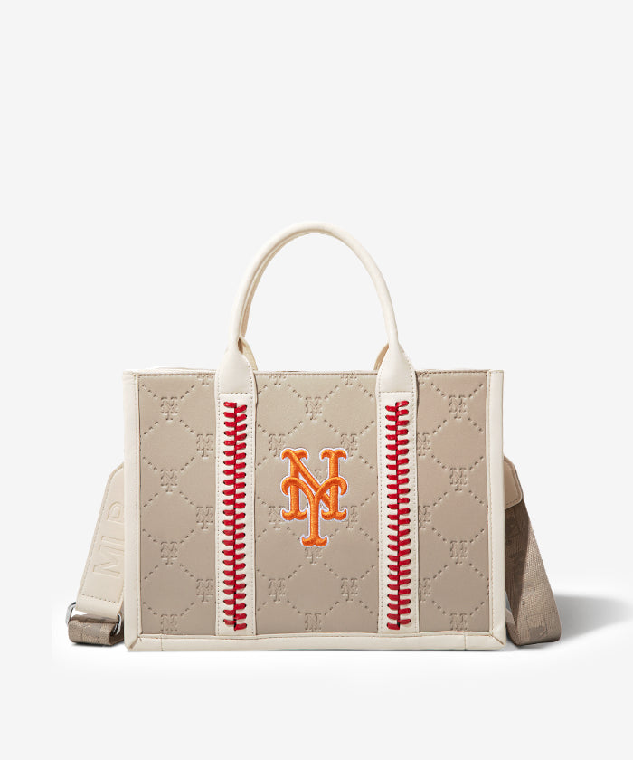 MLB New York Mets Official Licensed Baseball Tote Bag - Durable Stitched Design for Game Day, Beach & Shopping