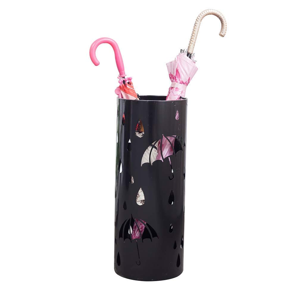 Premium Metal Umbrella Stand Holder - Free Standing Umbrella Rack with Hooks for Canes & Walking Sticks | Perfect for Entryway, Porch, Office & Home Organization