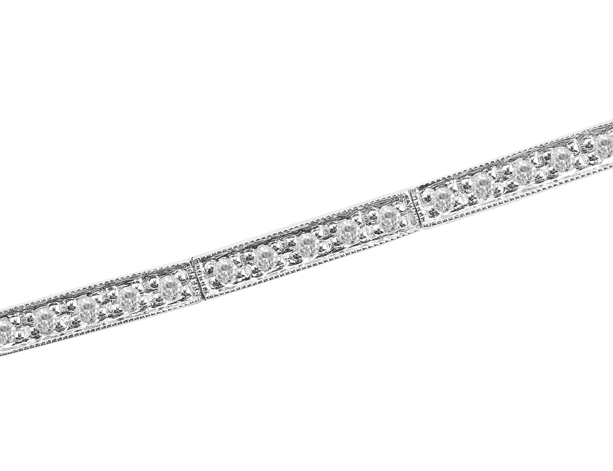 14K White Gold 1.80 Carat Diamond Tennis Bracelet for Women - Elegant Jewelry Gift for Anniversary, Wedding & Special Occasions