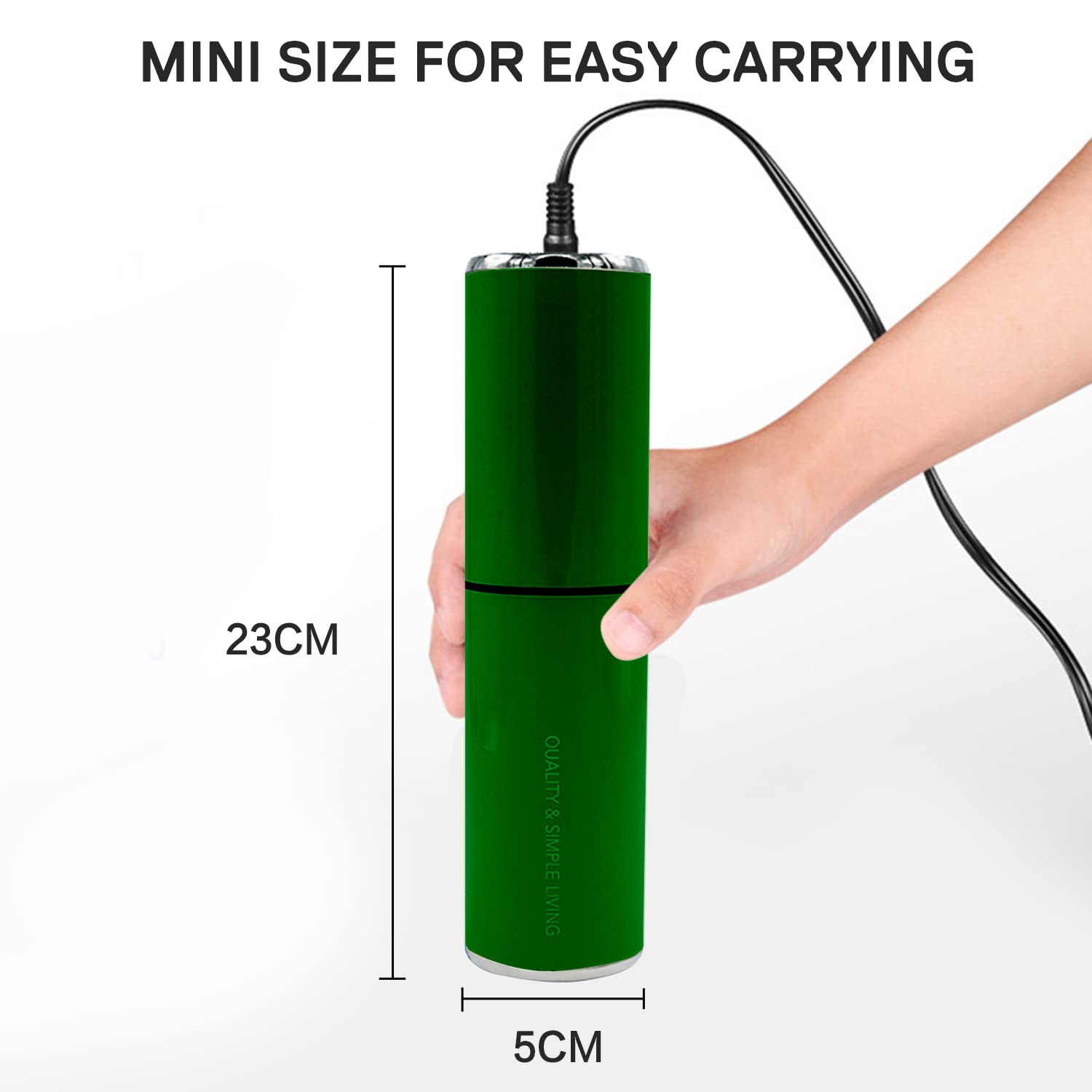 Mini Cordless Handheld Vacuum Cleaner for Car & Home - Portable Rechargeable Car Vacuum, Lightweight & Powerful for Pet Hair, Carpet, Office - Quick Cleaning Anywhere (Green) - Perfect for Cars, Sofas, Stairs & Tight Spaces