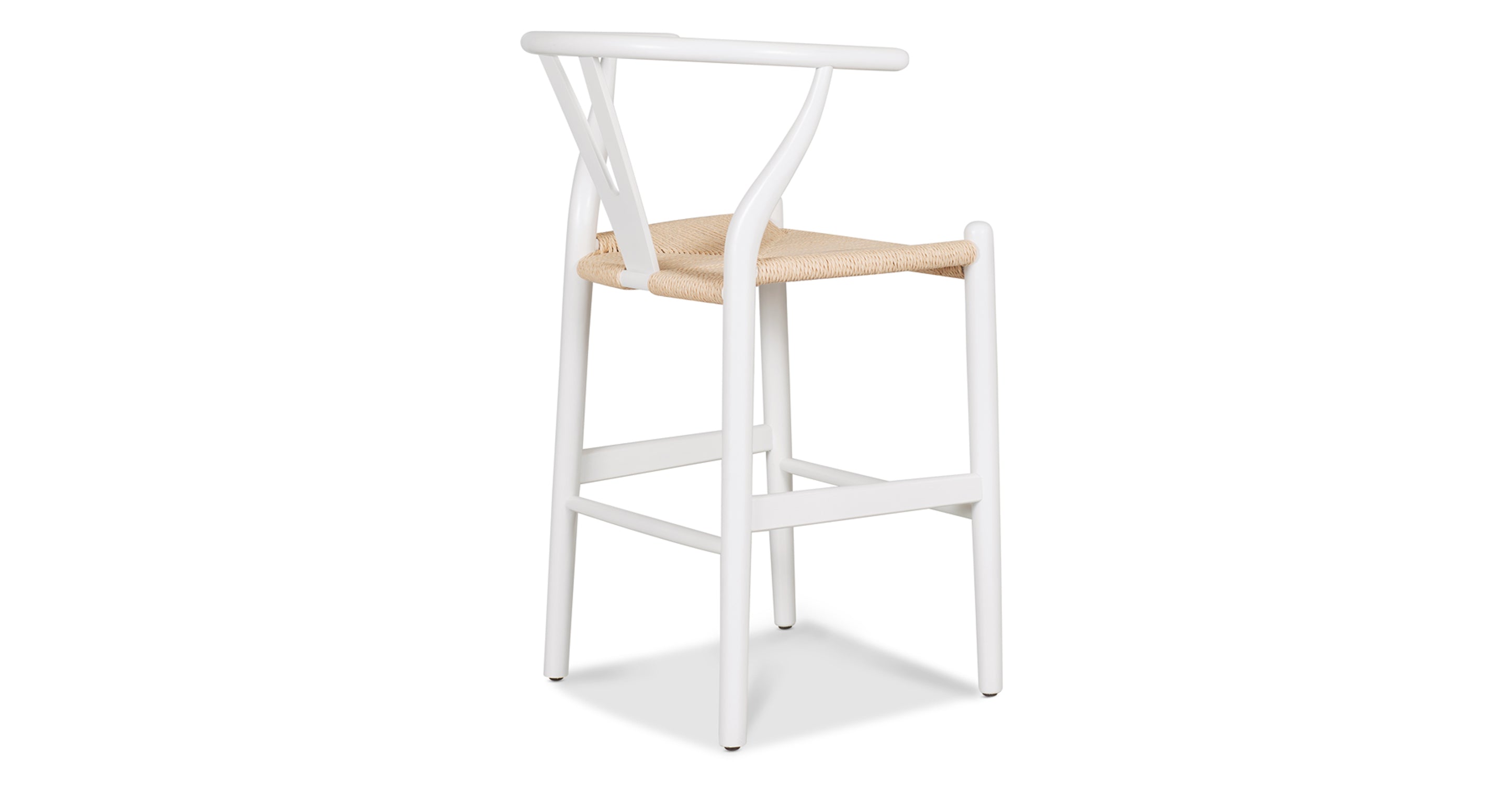 Modern Weave Counter Stool - Stylish Bar Stool for Kitchen Island, Breakfast Nook & Home Decor - Comfortable Rattan Seat with Sturdy Metal Frame - Perfect for Dining, Entertaining & Small Spaces