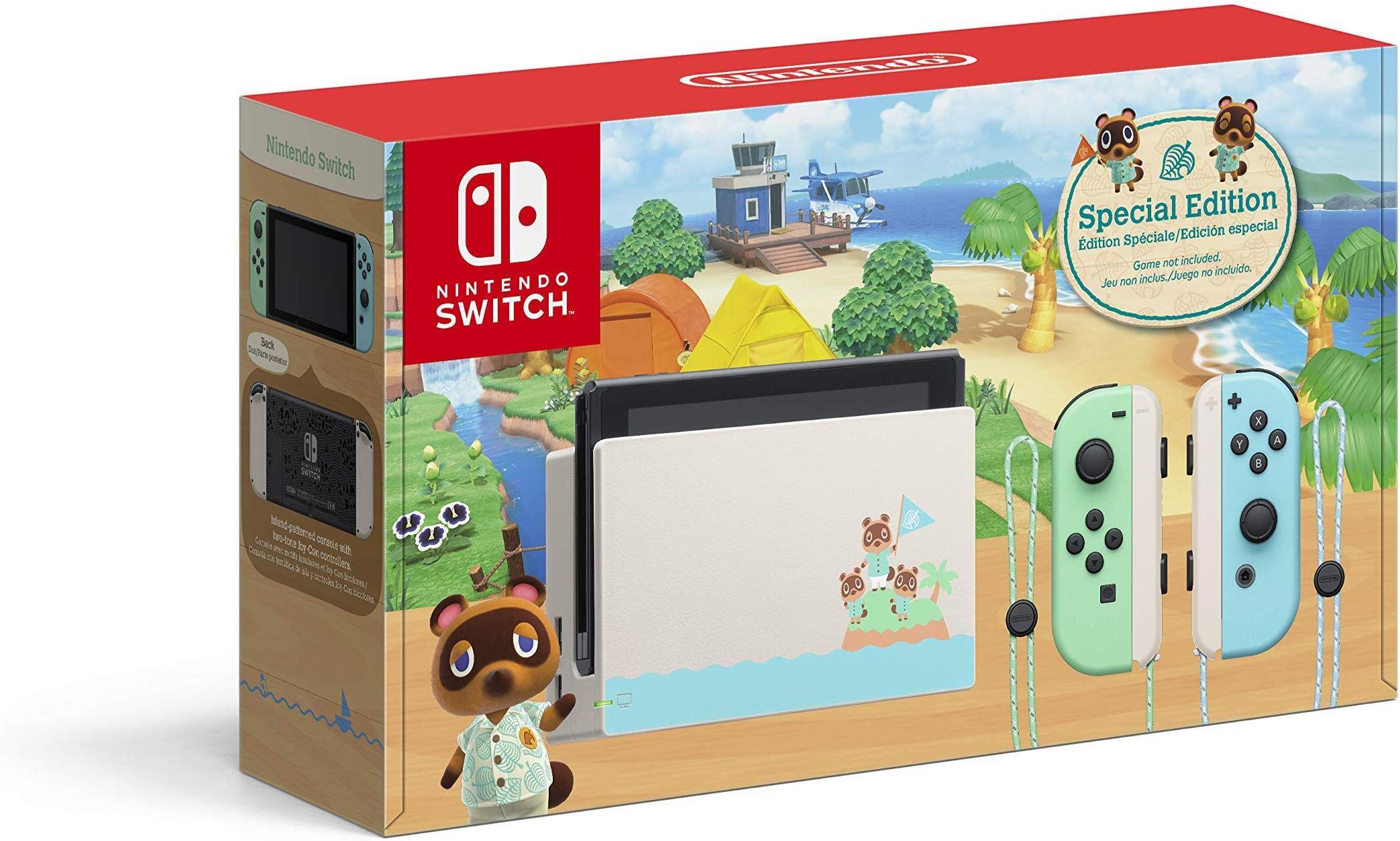 Nintendo Switch - Animal Crossing: New Horizons Edition Console with Joy-Con - Best for Family Gaming & Island Adventures