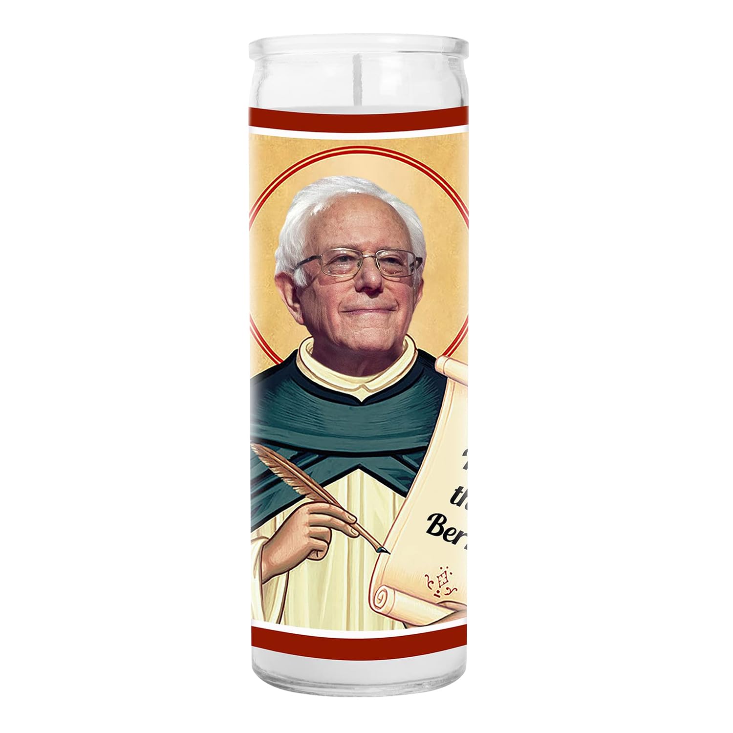 Bernie Sanders Soy Wax Candle - Funny Saint Candle in Glass Jar - Unique Gift for Democracy Lovers - Perfect for Home Decor & Gifting