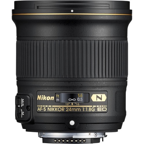 Nikon AF-S NIKKOR 24mm f/1.8G ED Wide-Angle Prime Lens for DSLR Cameras - Perfect for Landscape, Architecture & Low-Light Photography