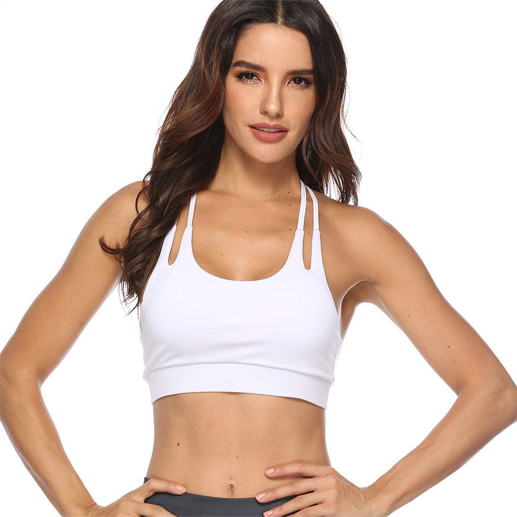 YANG-YI Women's Yoga Sports Bra - Breathable Workout Running Top for Fitness & Activewear - Perfect for Yoga, Running, Gym & Daily Wear