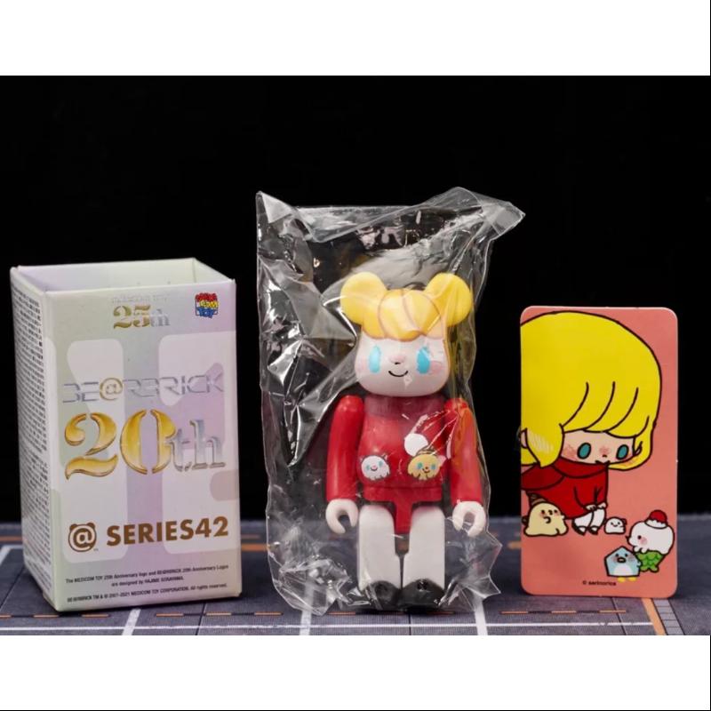 Bearbrick Series 42 ARTIST Agirl 100% Collectible Vinyl Figure - Limited Edition Japanese Designer Toy for Display, Gift & Anime Collection