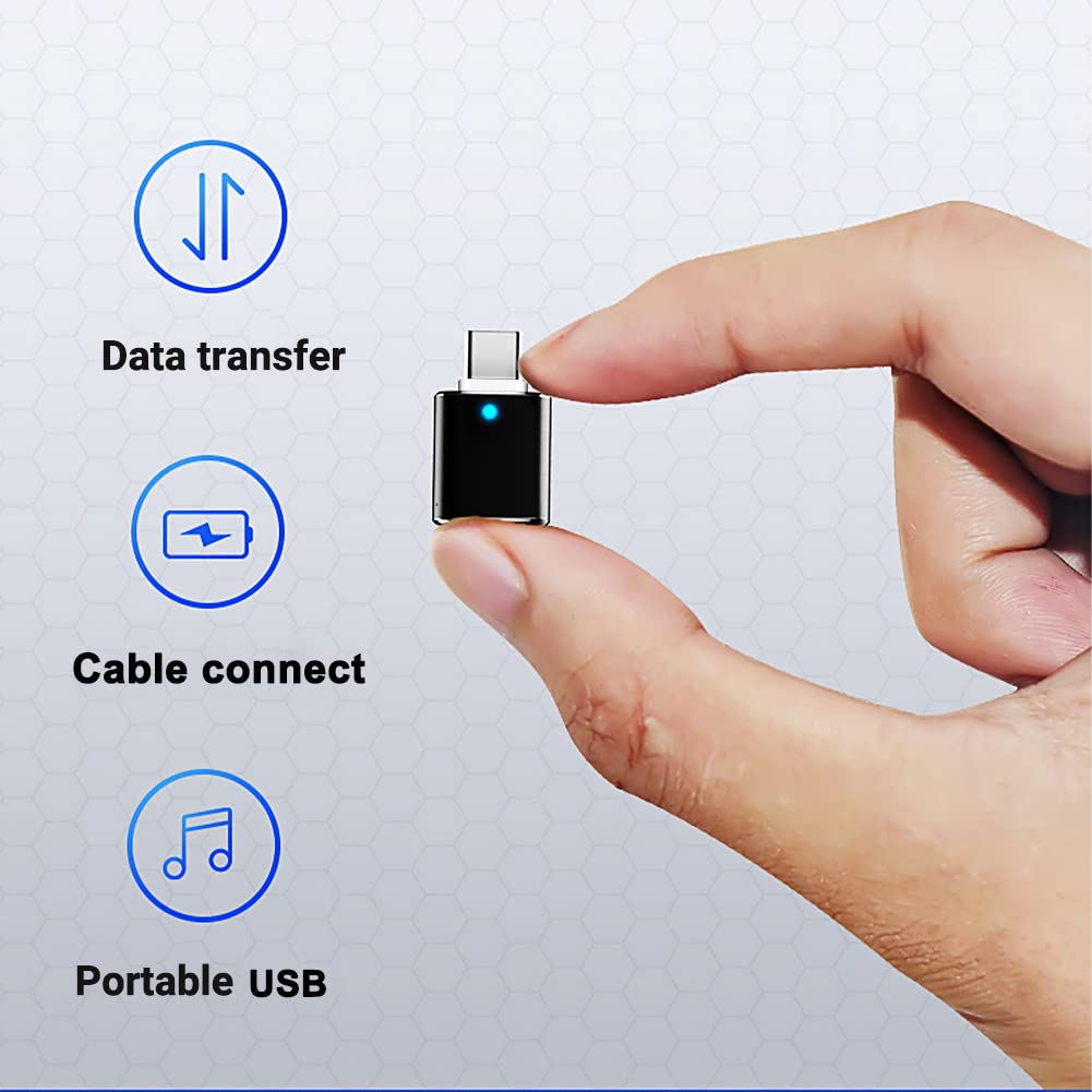 BORLTER USB C to USB 3.0 Adapter (2 Pack) - OTG Type-C to USB-A Male to Female Converter for MacBook, Samsung Galaxy, iPad Pro, Laptops - Fast Data Transfer & Charging - Perfect for Office, Travel & Home Use - Black