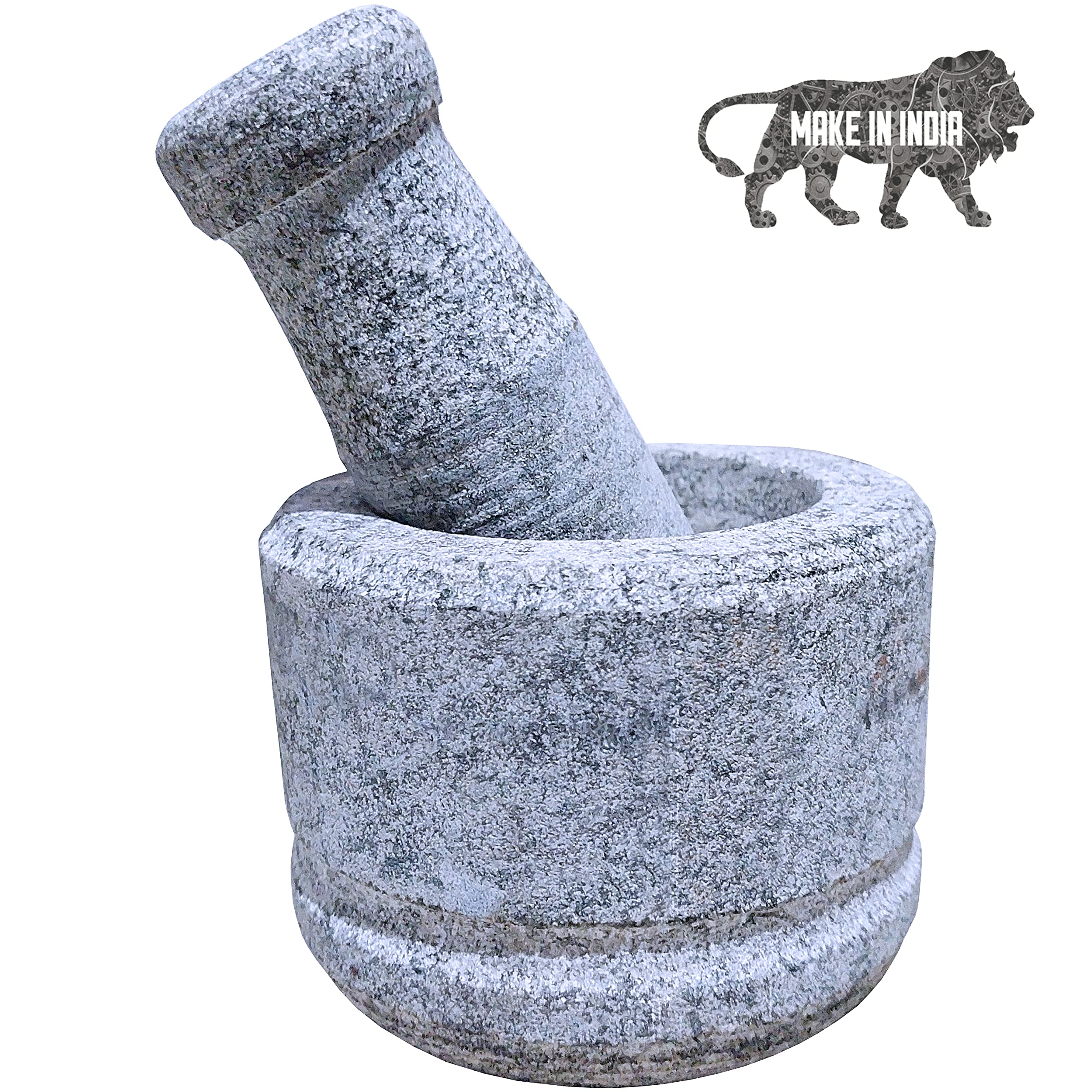 Premium Granite Mortar and Pestle Set - 5