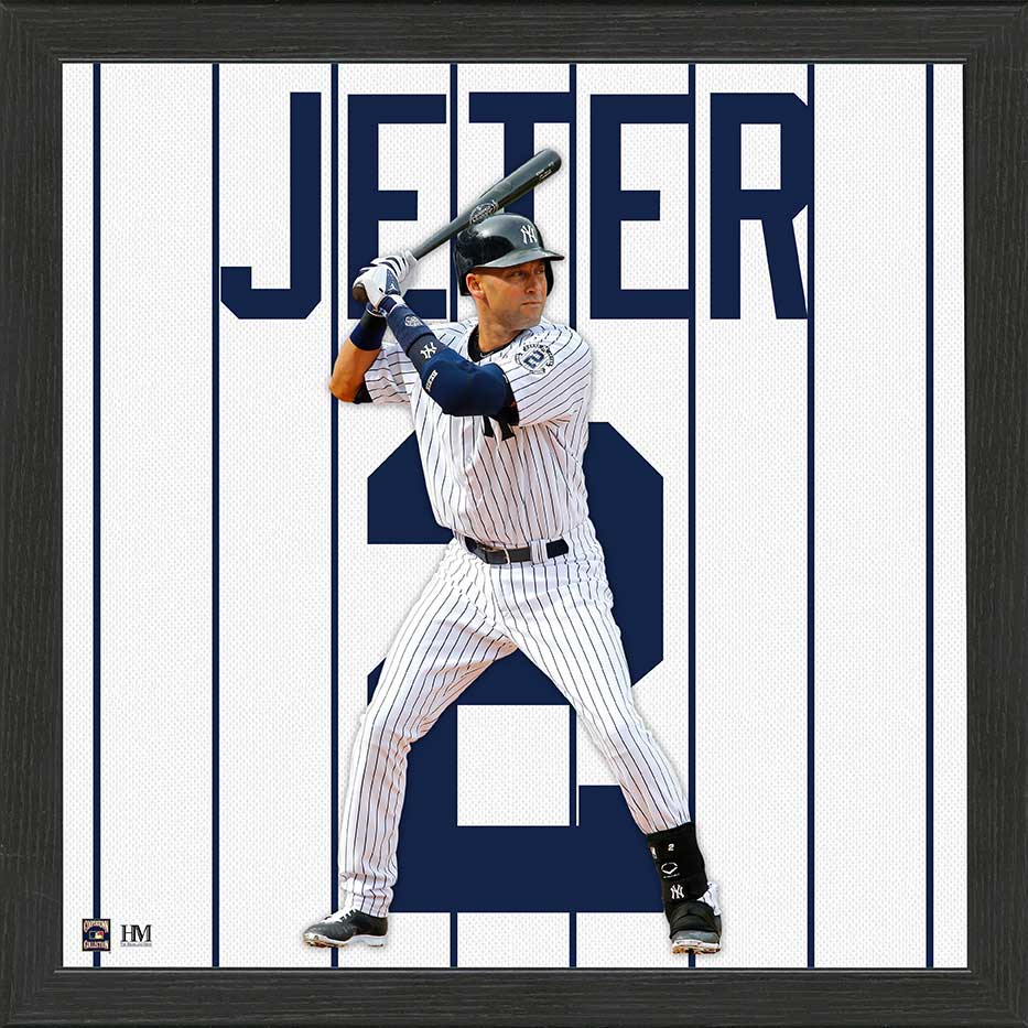 Derek Jeter Autographed Yankees Jersey Framed Memorabilia with Certificate of Authenticity - Perfect for Sports Fans, Man Cave Decor, and Baseball Collectors