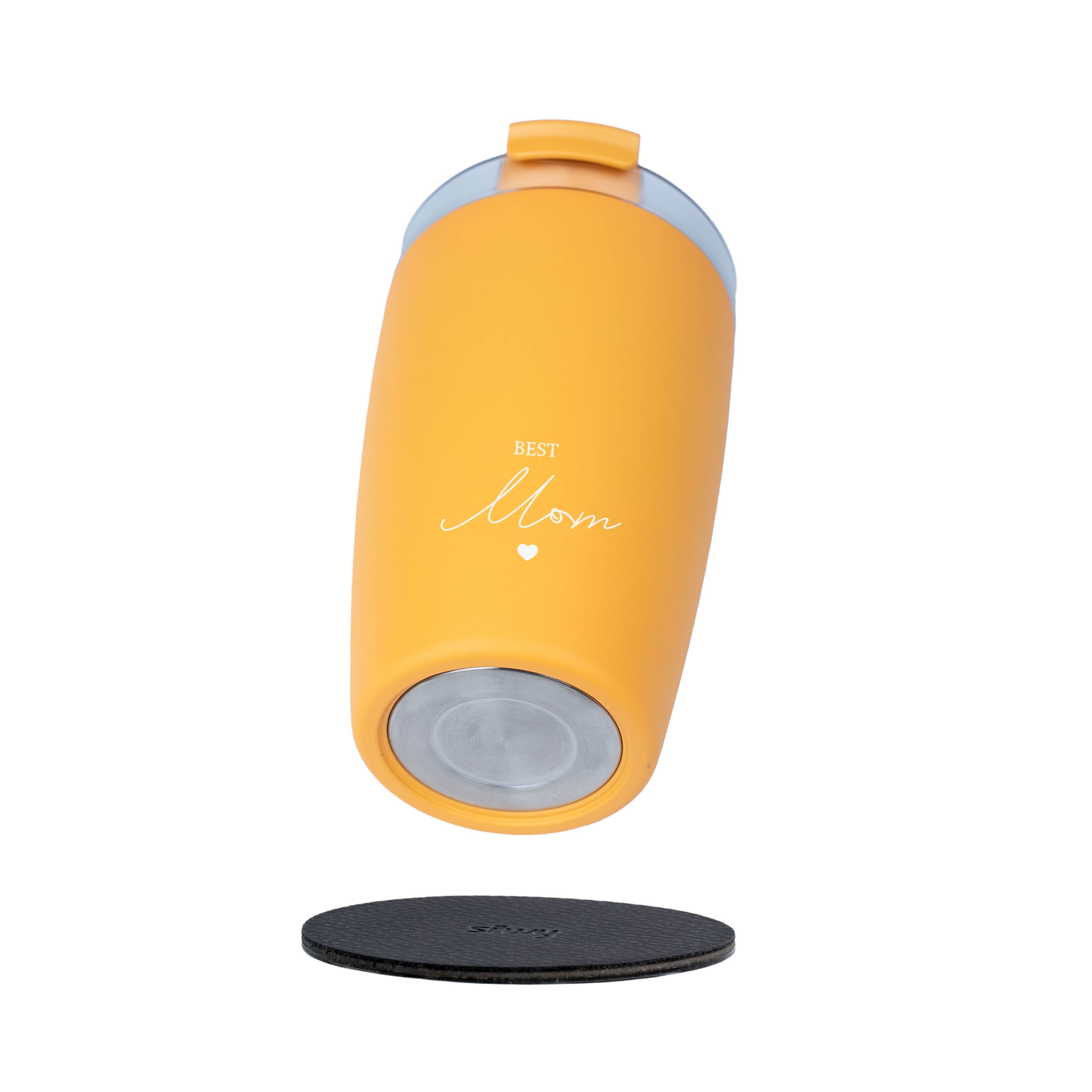 Sunrise Best Mom Magnetic Travel Mug - Insulated Stainless Steel Coffee Thermos with Lid - Perfect for Commuting, Office, and Outdoor Adventures