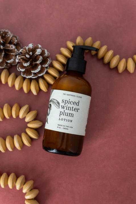 Organic Spiced Winter Plum Body Lotion for Dry Skin - Hydrating & Nourishing Moisturizer with Natural Ingredients - Perfect for Cold Weather & Holiday Gift Giving