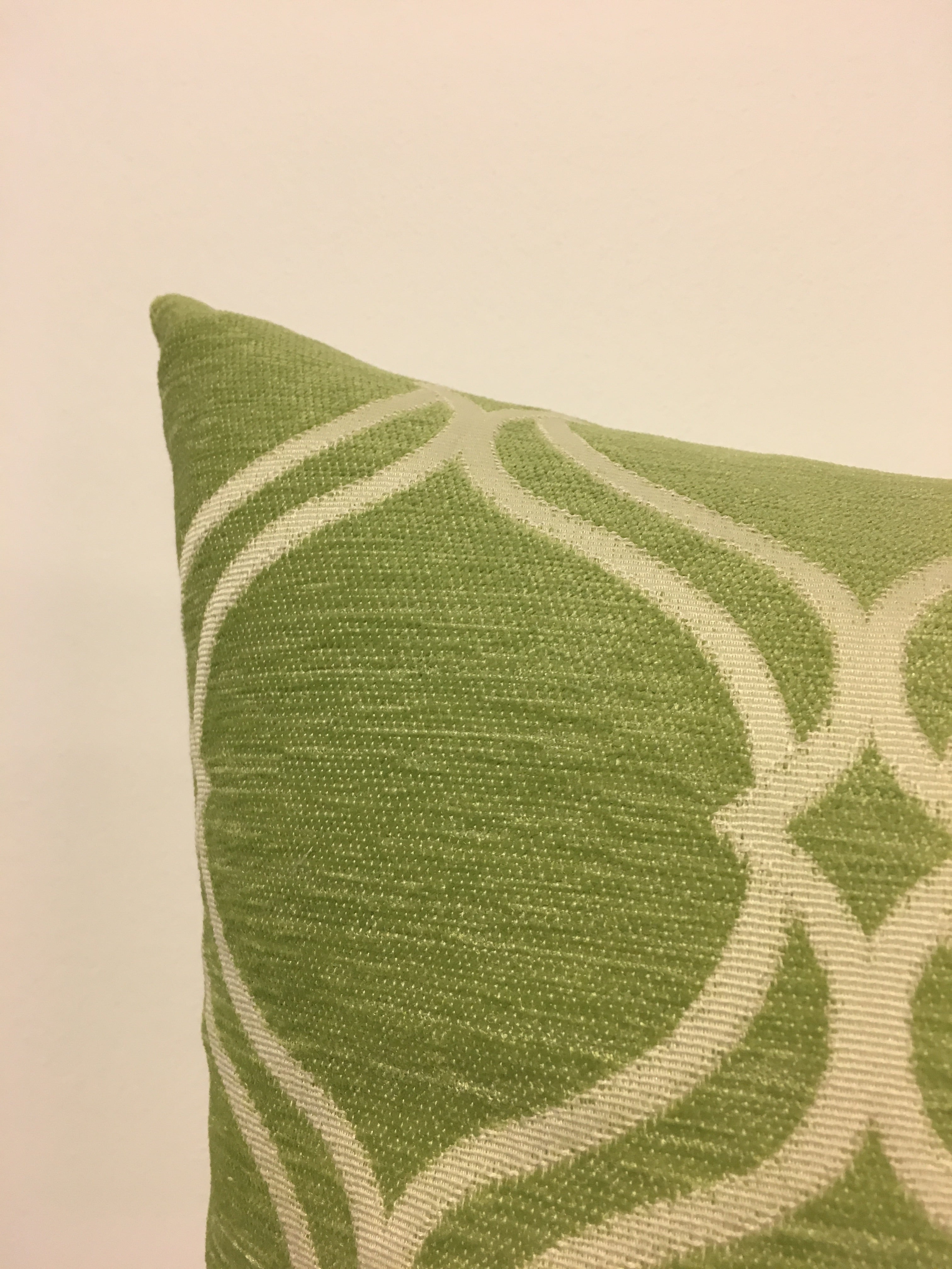 Oasis Lime Green Geometric Throw Pillow 20x20
