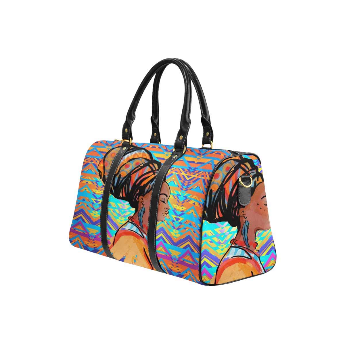 **InterestPrint Waterproof Travel Duffel Bag - Lightweight Overnight Weekender Carry-On for Women, Gym, Beach & African Print Fashion**    *(Perfect for Weekend Getaways, Gym Workouts, Beach Trips & Stylish Travel Accessories)*