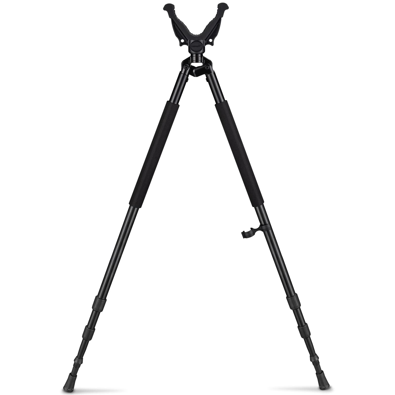 **Adjustable Hunting Bipod with 360° Swivel & V-Yoke Rest – Lightweight Aluminum Tripod for Shooting – Twist Lock, Foam Grip & Spike Feet – Ideal for Rifle Hunting, Target Practice & Outdoor Adventures**