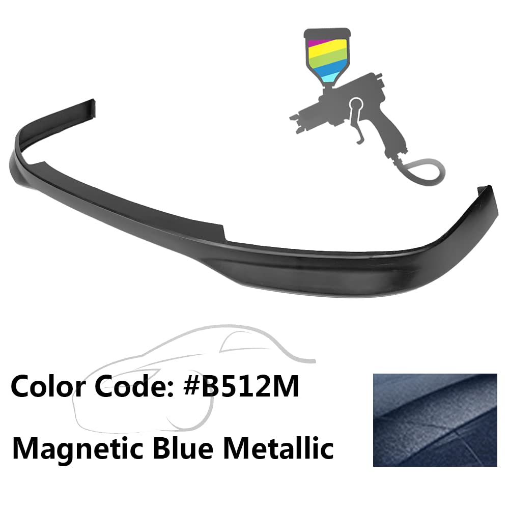 IKON MOTORSPORTS Front Bumper Lip for 2003-2005 Honda Accord Sedan 4-Door - Painted Magnetic Blue Metallic (B512M) | PP Air Chin Diffuser Spoiler | Enhanced Aerodynamics & Style for Street Racing & Car Shows