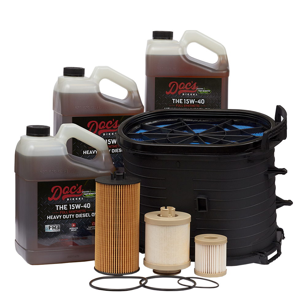 Doc's Diesel Ford 6.0L Powerstroke 15W-40 Full Synthetic Motor Oil & Filter Maintenance Kit (2003-2007) - Complete Engine Protection for Heavy-Duty Trucks & Towing